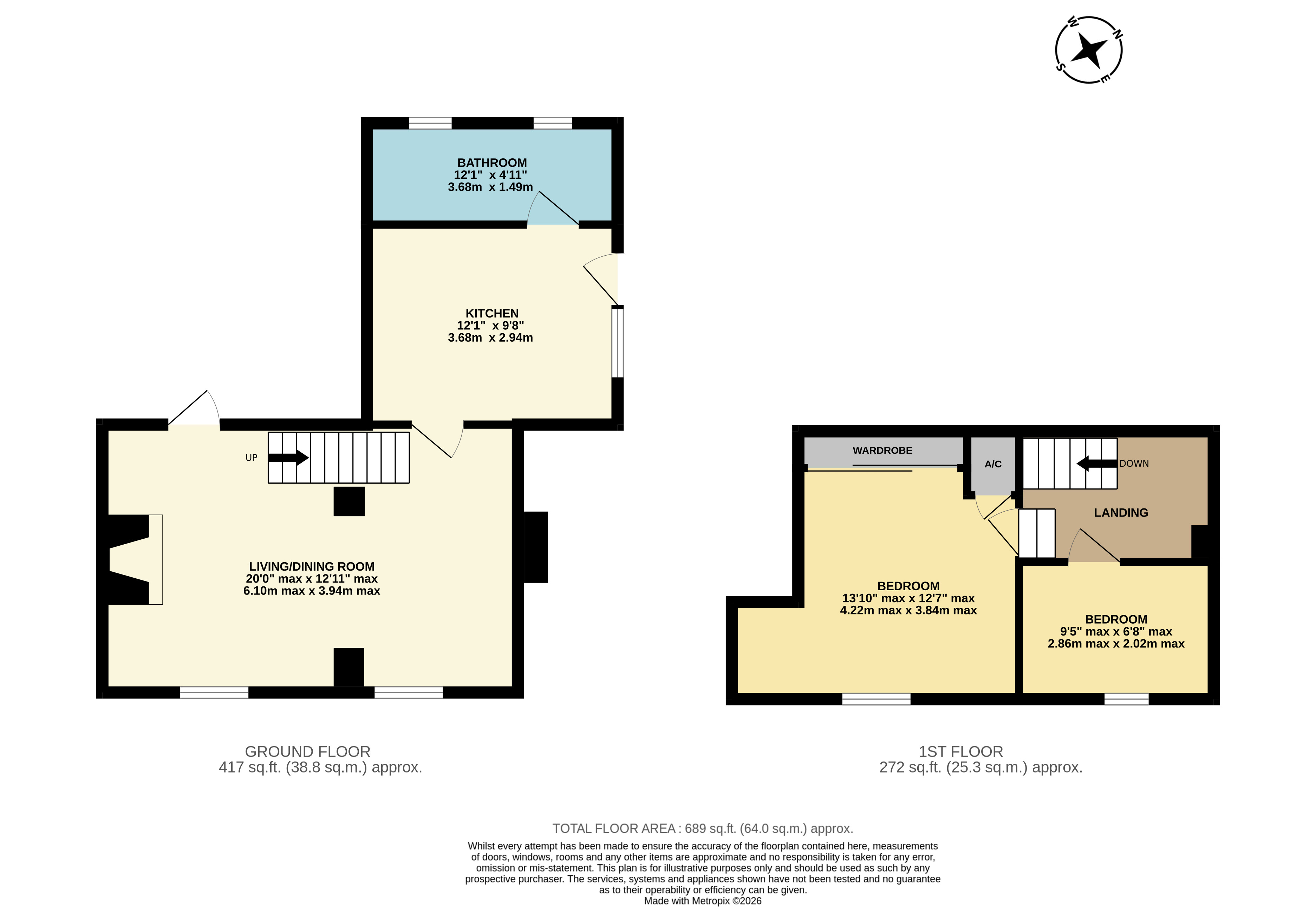 2 Mill Lane Cottages, Lynn Road, West Rudham floorplan
