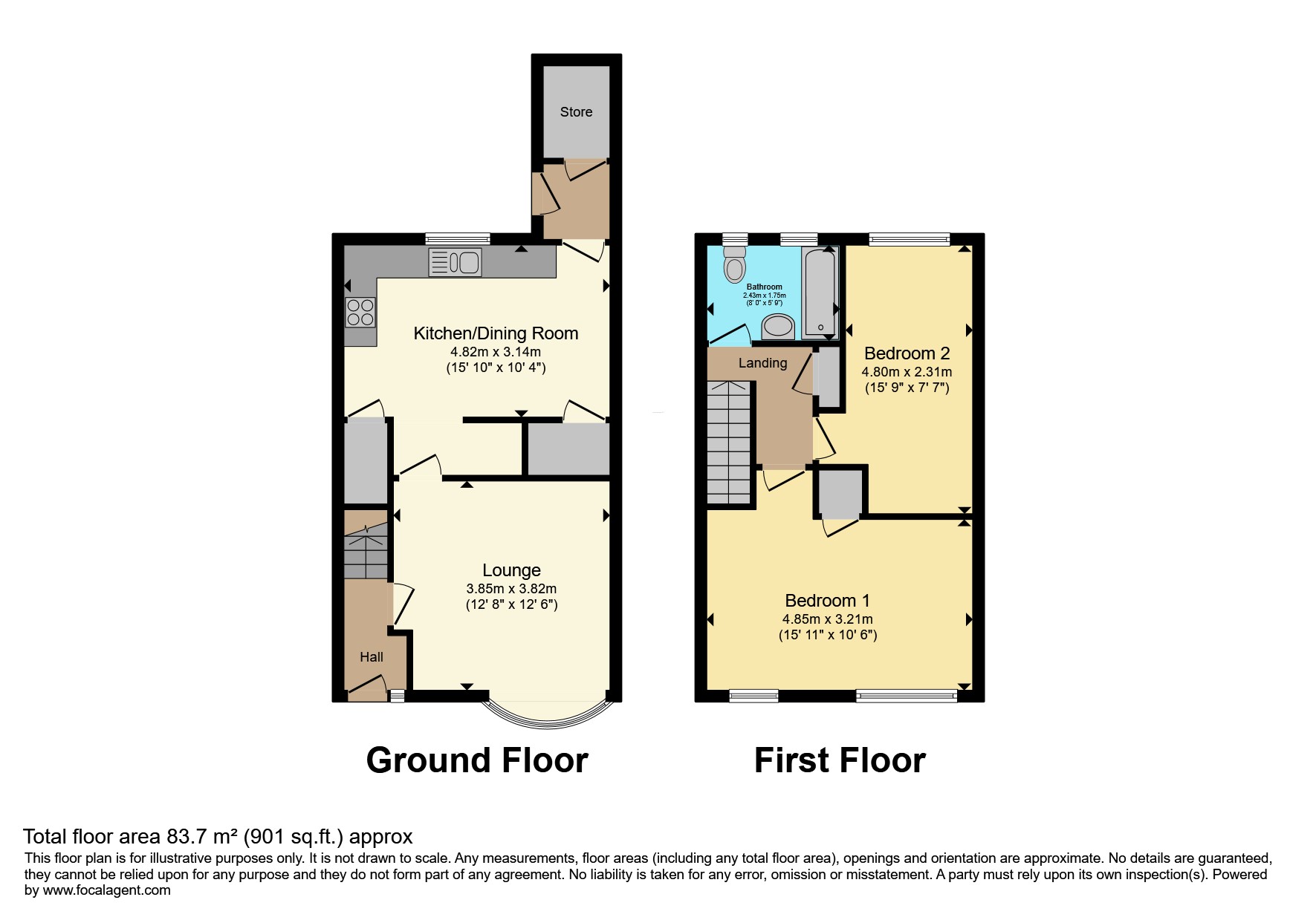 7, Temperance Place, Goldenhill, Stoke-on-trent floorplan