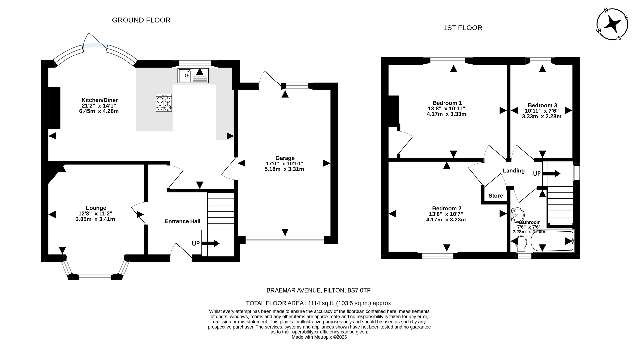 31 Braemar Avenue, Bristol floorplan