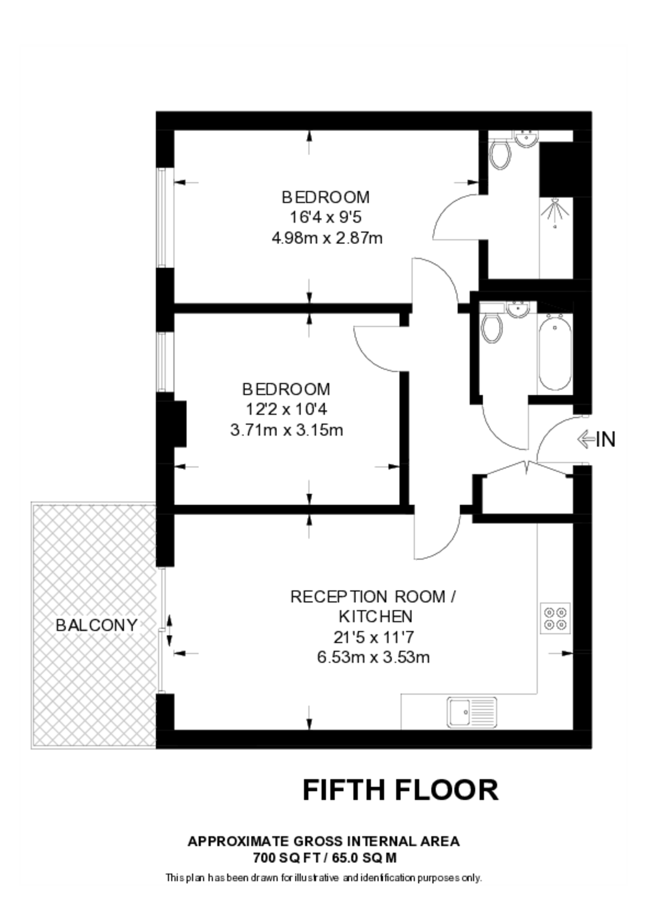 Flat , Central Apartments, High Road, Wembley floorplan