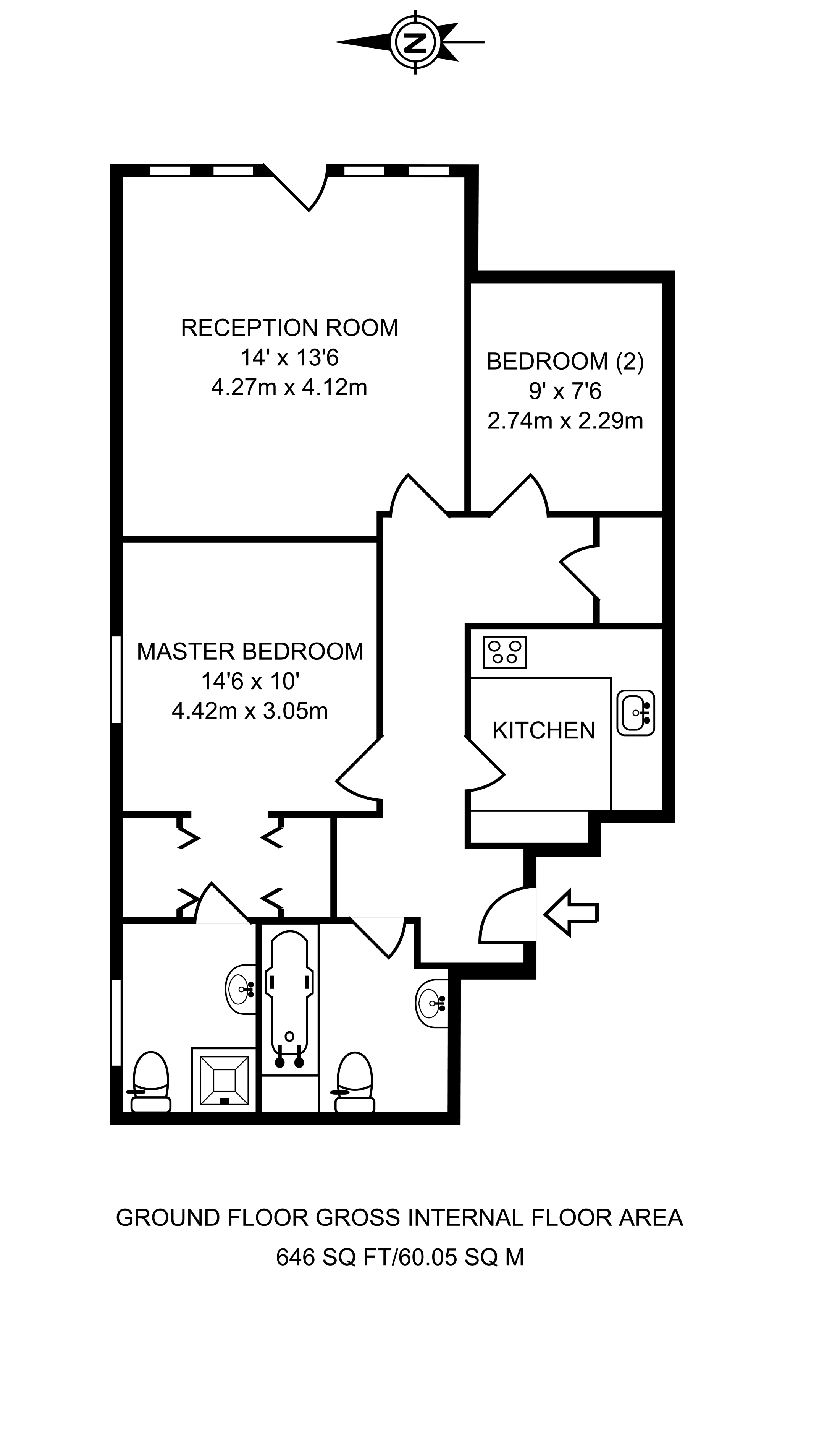 2 Bedrooms Flat to rent in Manor Gardens, Holloway N7