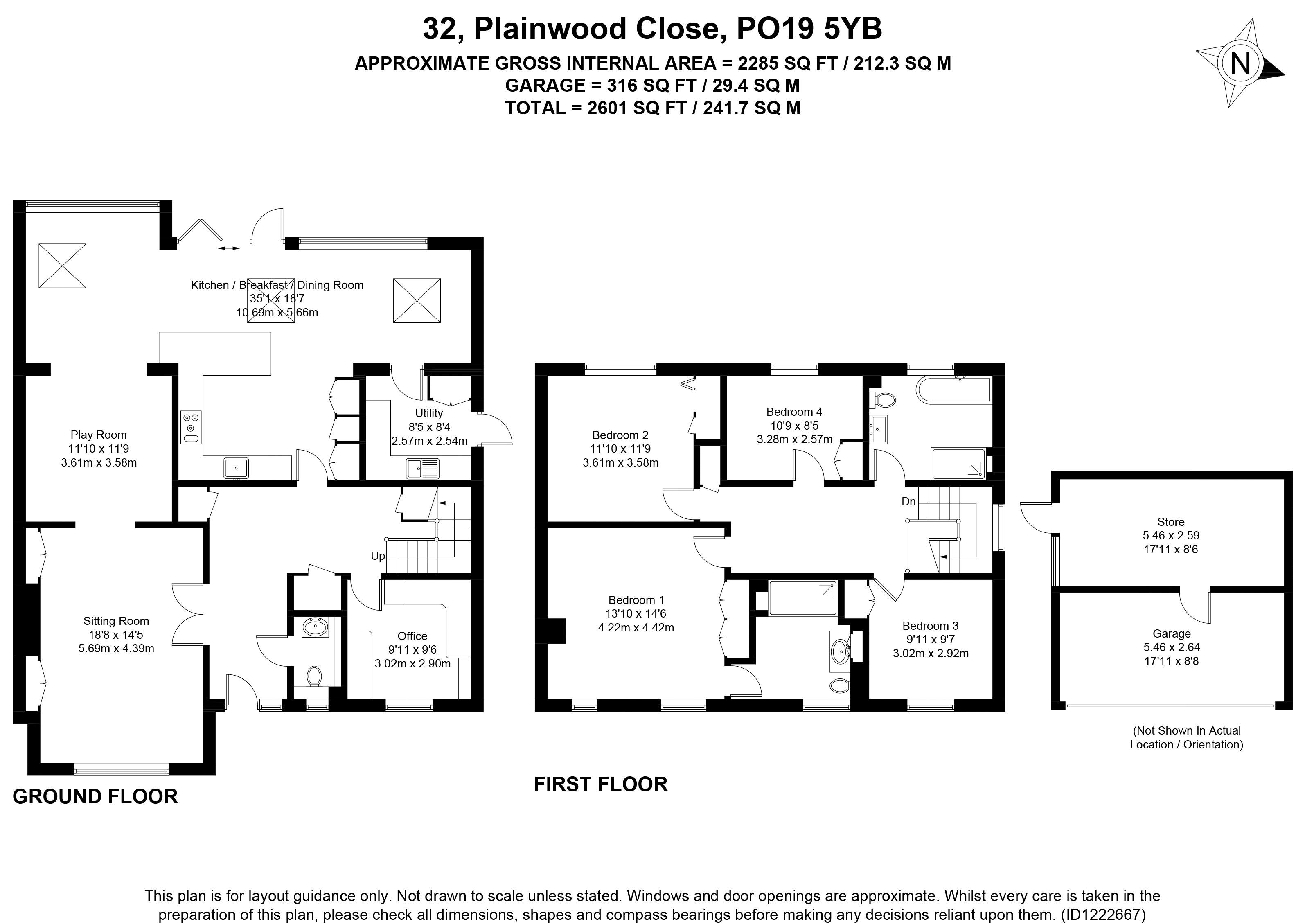 32, Plainwood Close, Chichester floorplan