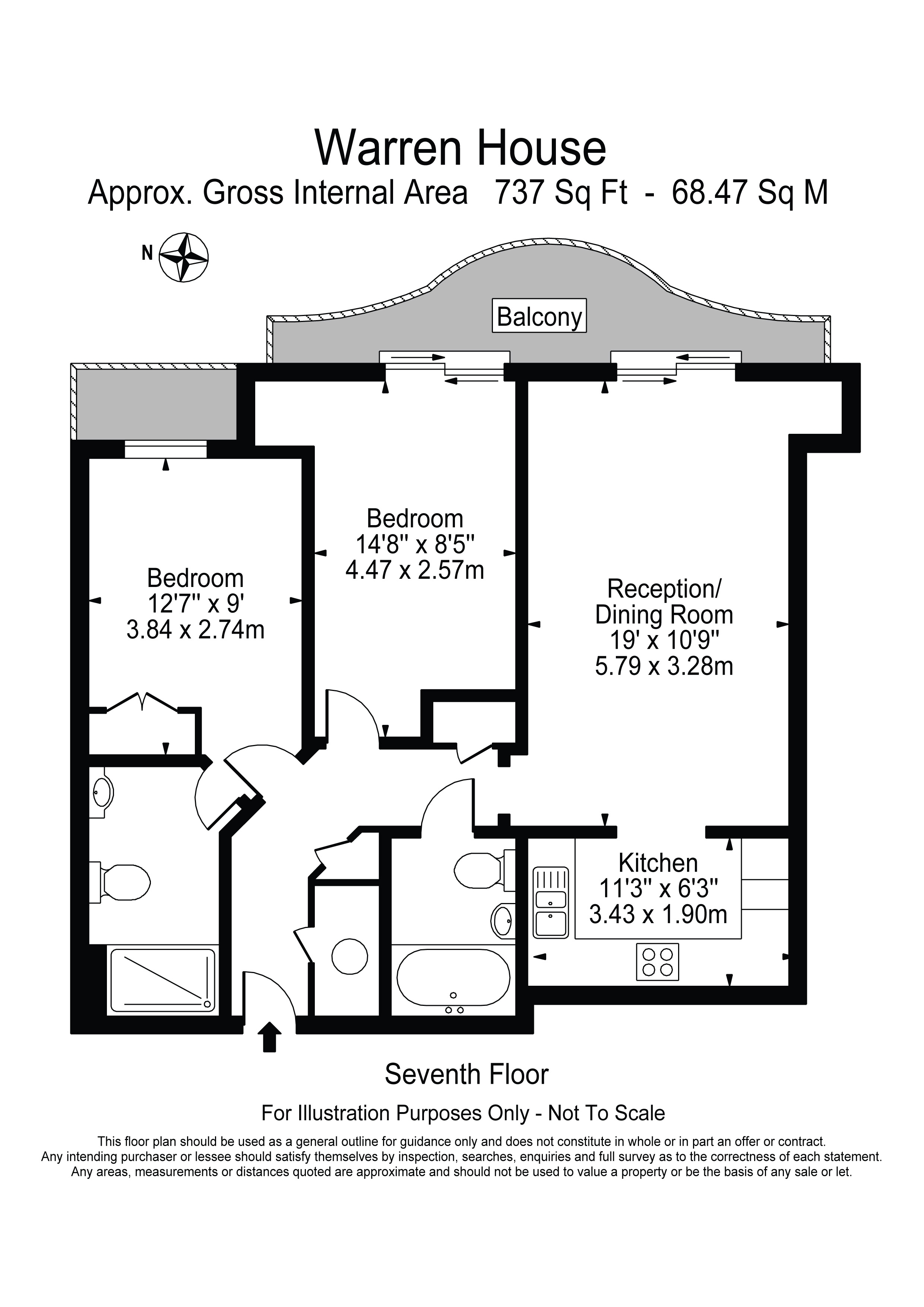 2 Bedrooms Flat to rent in Warwick Road, Kensington W14