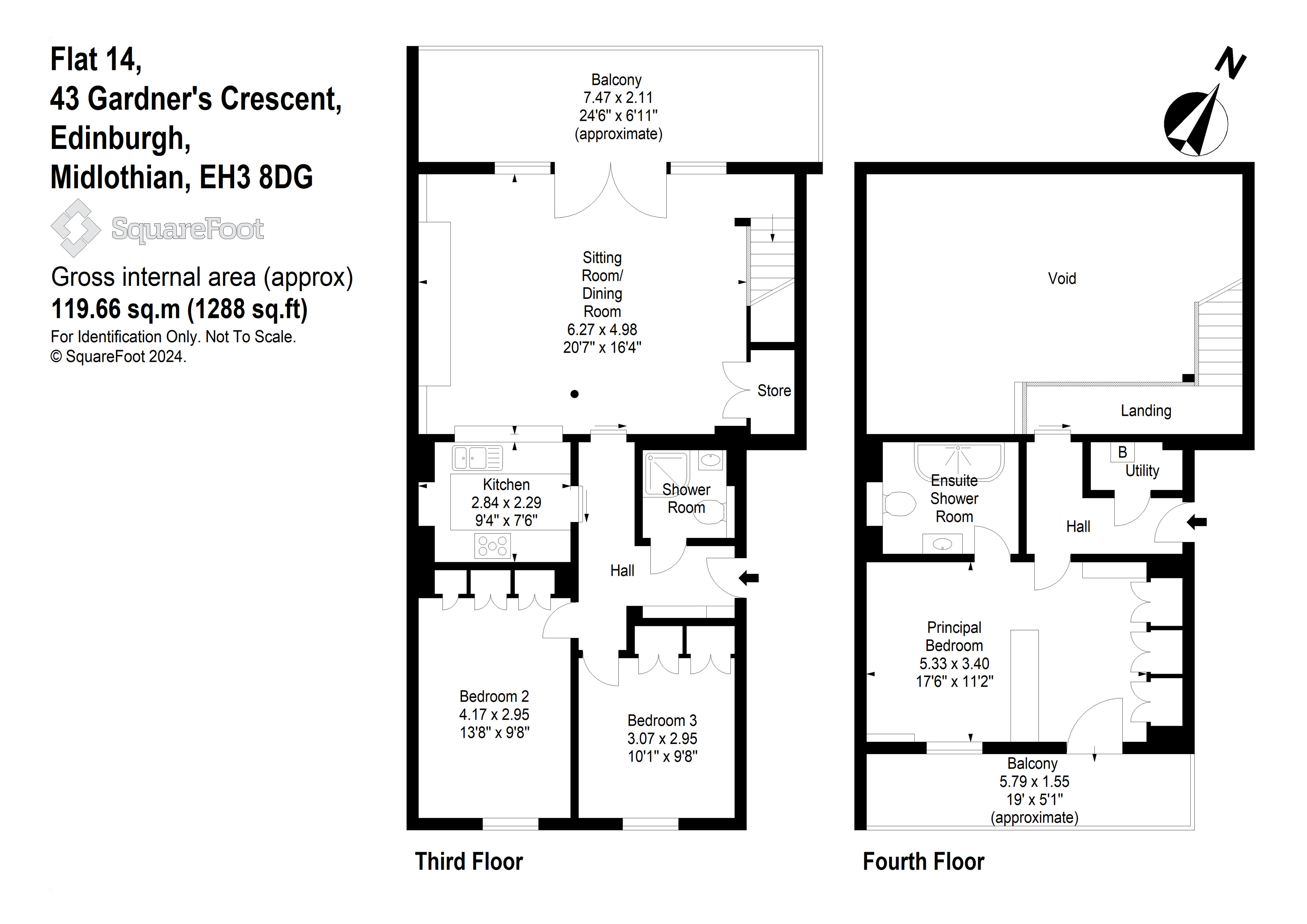 Gardner's Crescent, Edinburgh, Midlothian EH3, 3 bedroom flat for sale