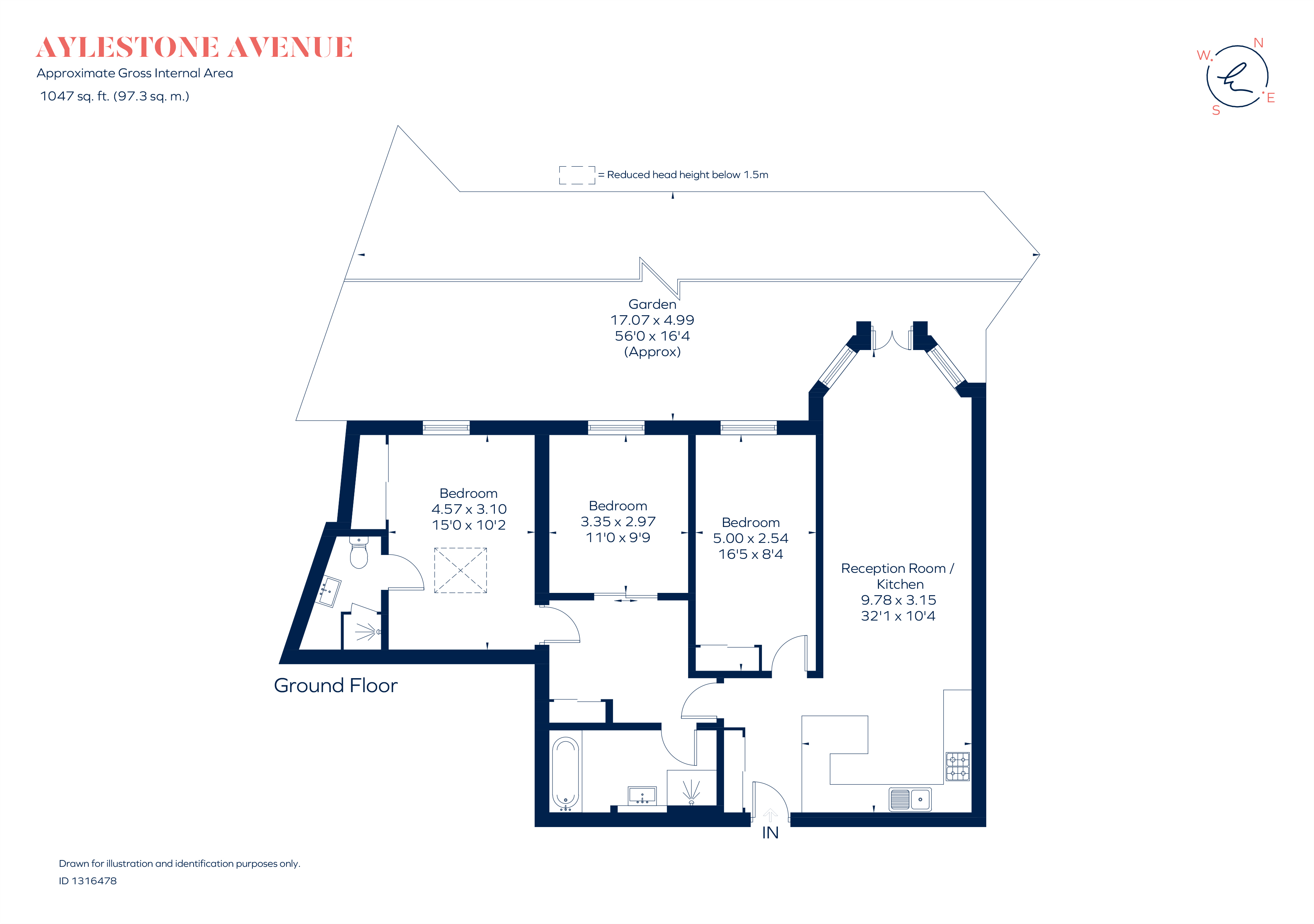 Flat 2, Aston Court, 27, Aylestone Avenue, London floorplan