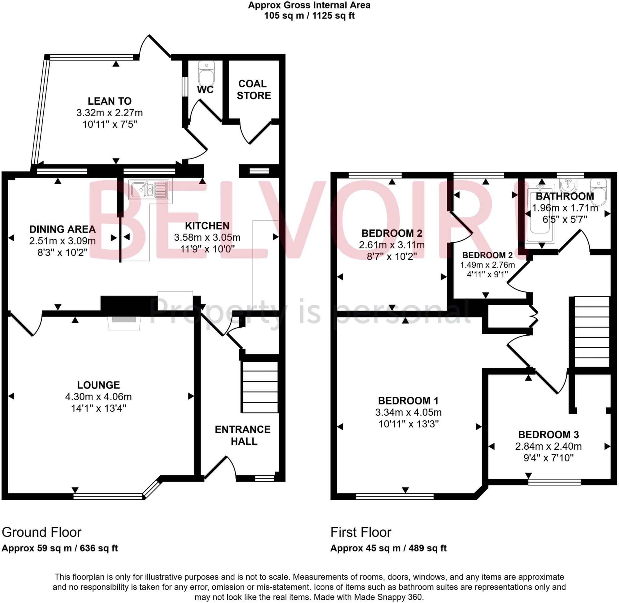 57, Acacia Avenue, Spalding floorplan