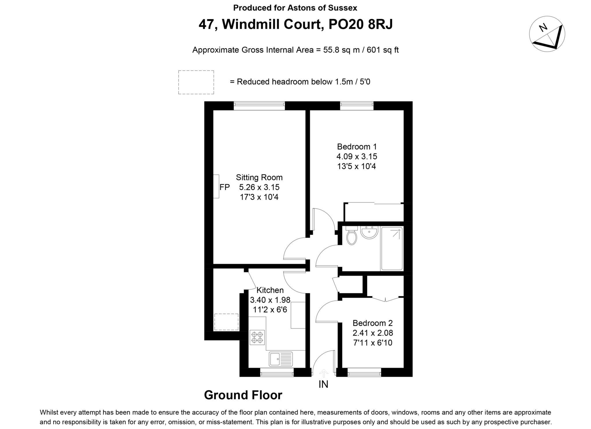 47, Windmill Court, Chichester floorplan
