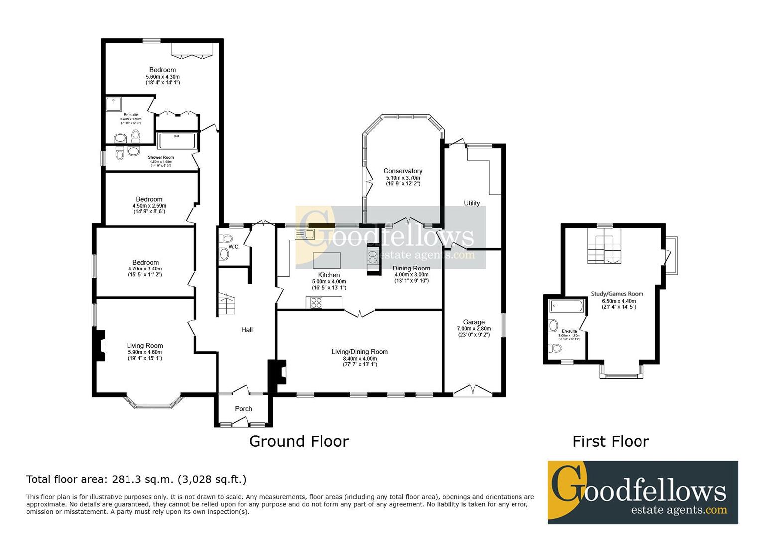 126, Darras Road, Ponteland floorplan