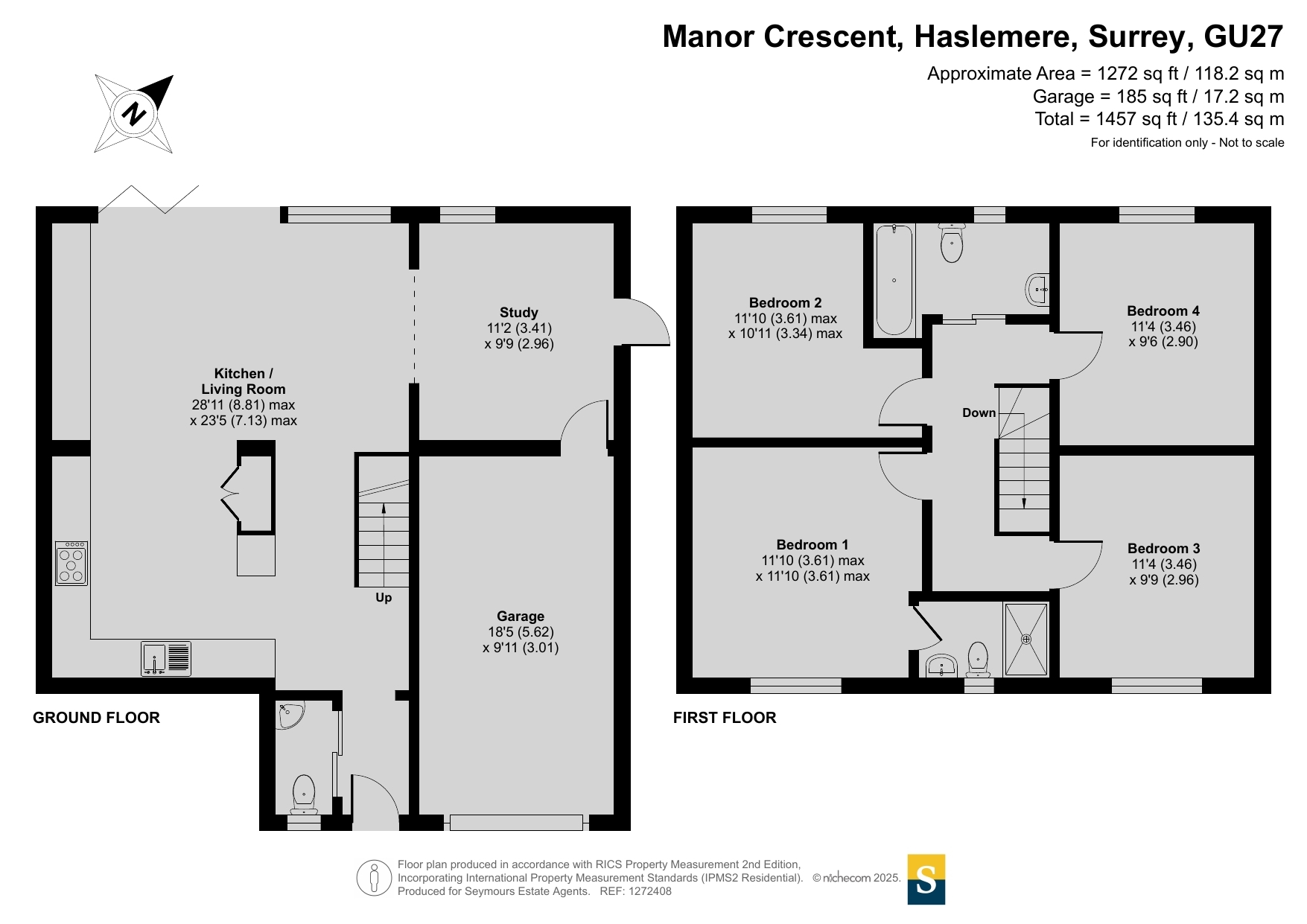 11, Manor Crescent, Surrey floorplan