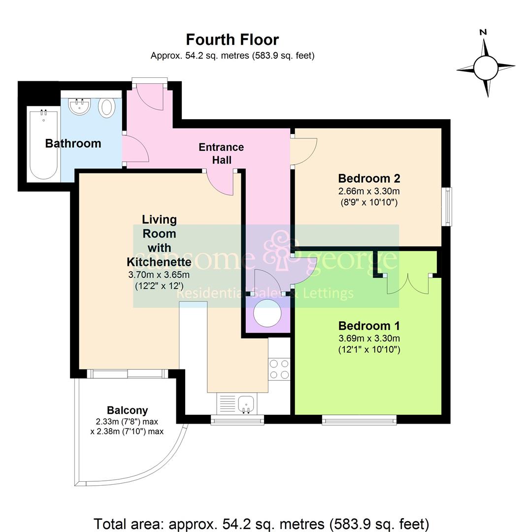 2 Bedrooms Flat for sale in Branagh Court, Reading RG30