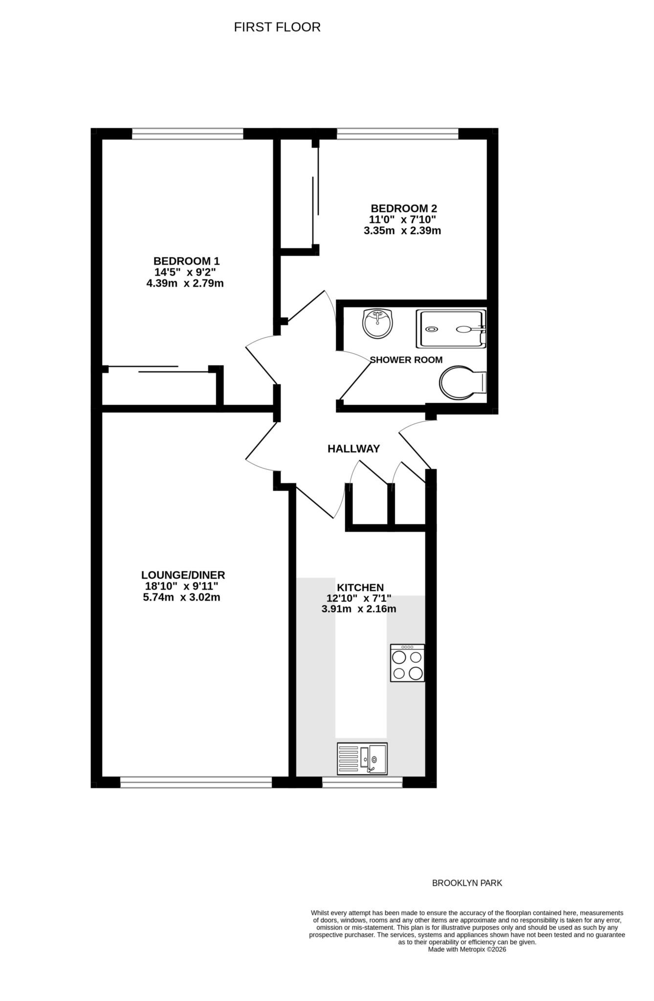 5, Brooklyn Park, Exmouth floorplan