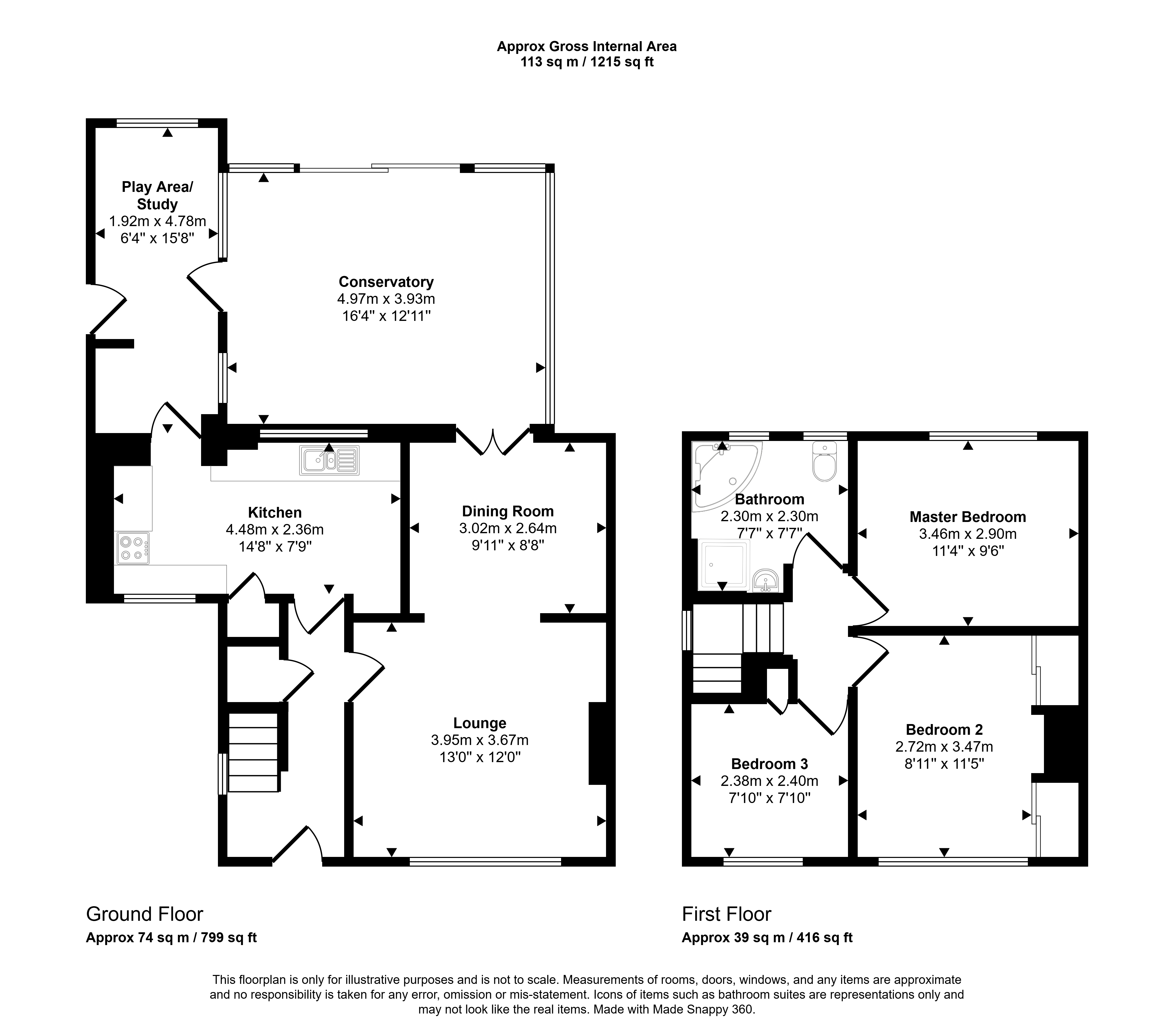 1, Bavington Drive, Newcastle upon Tyne floorplan