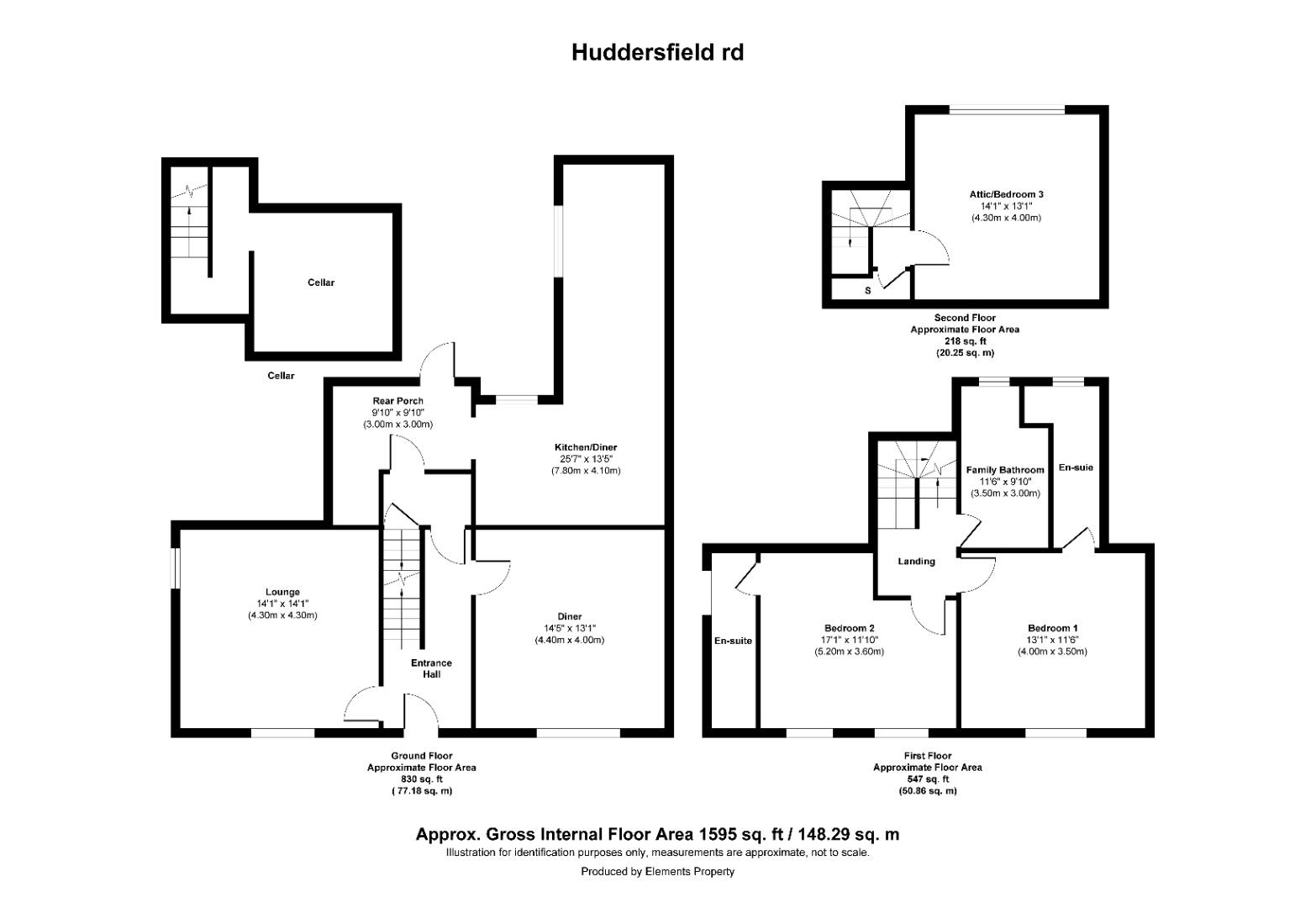 64, Huddersfield Road, Barnsley floorplan