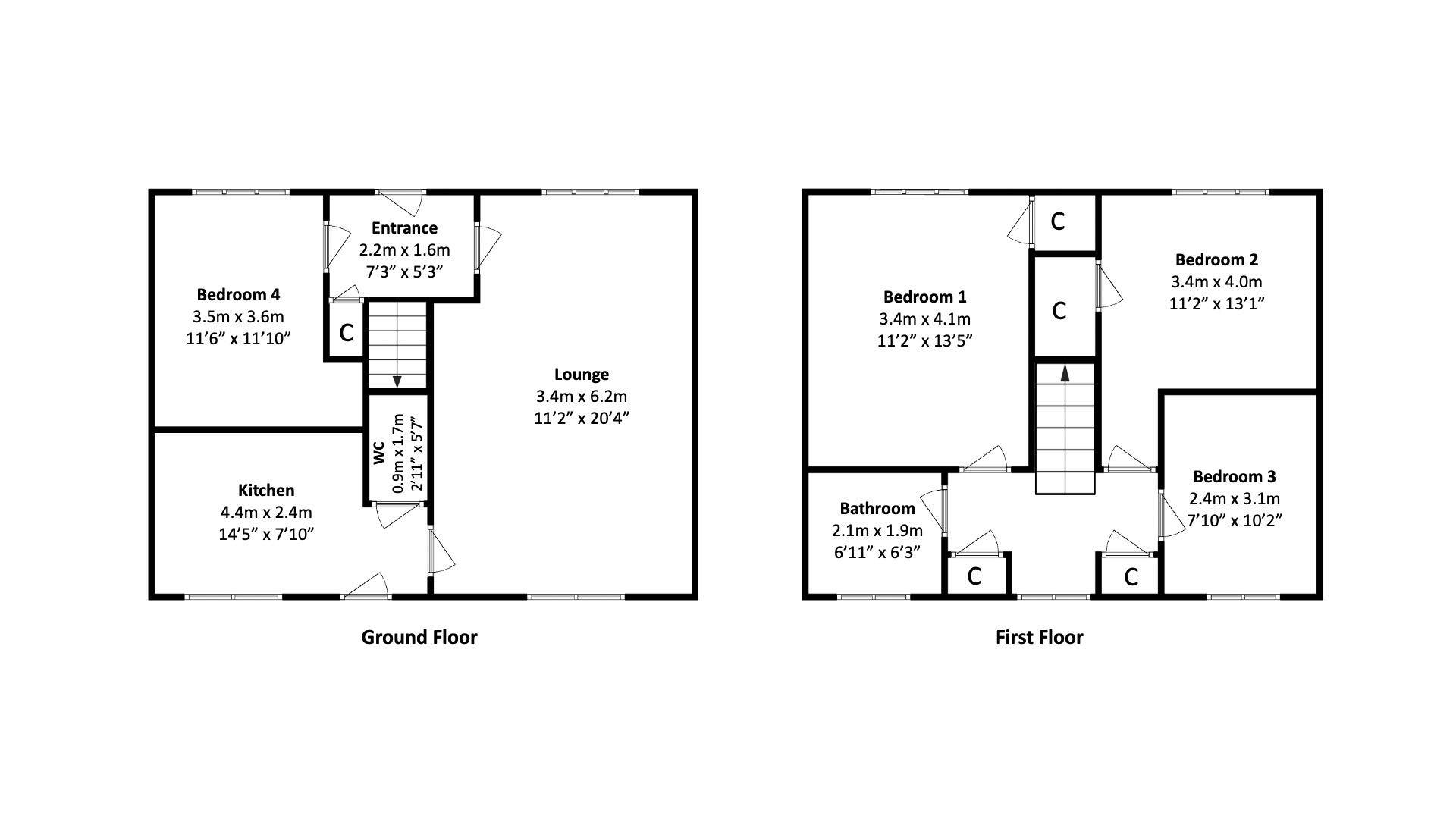 1, Rose Park Cottages, Coatbridge floorplan