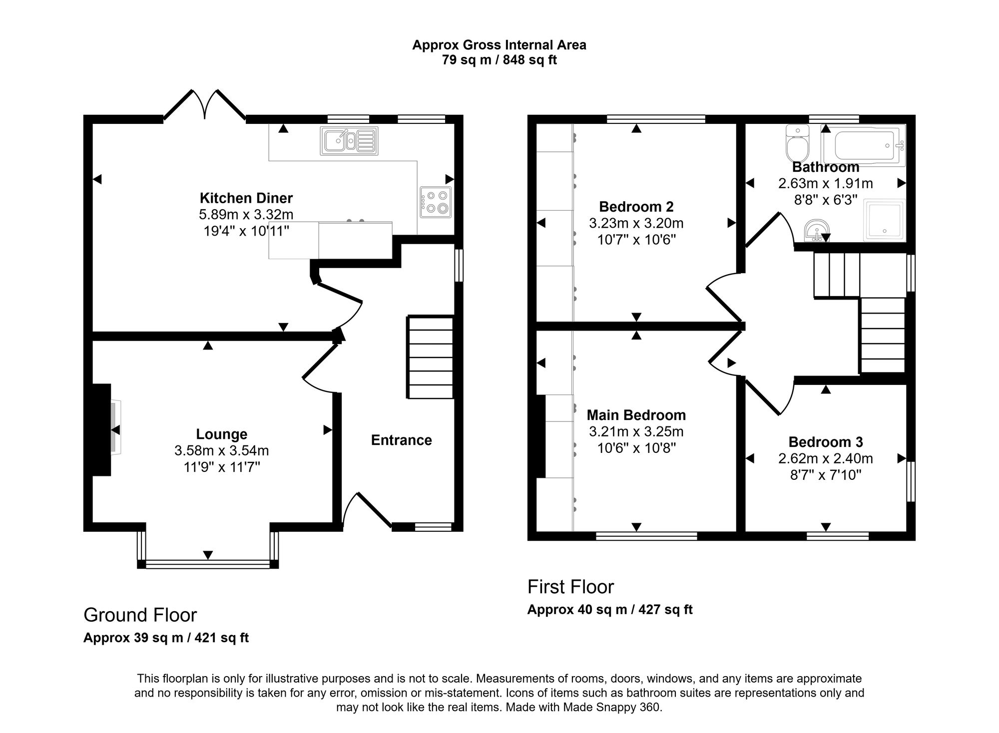 48 Great Acre, Wigan floorplan