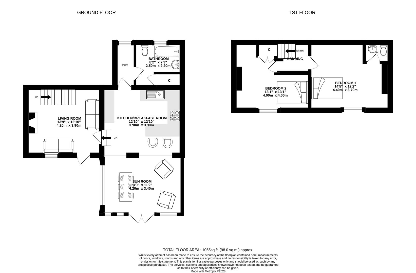 2 Higher Chelean, Truro floorplan