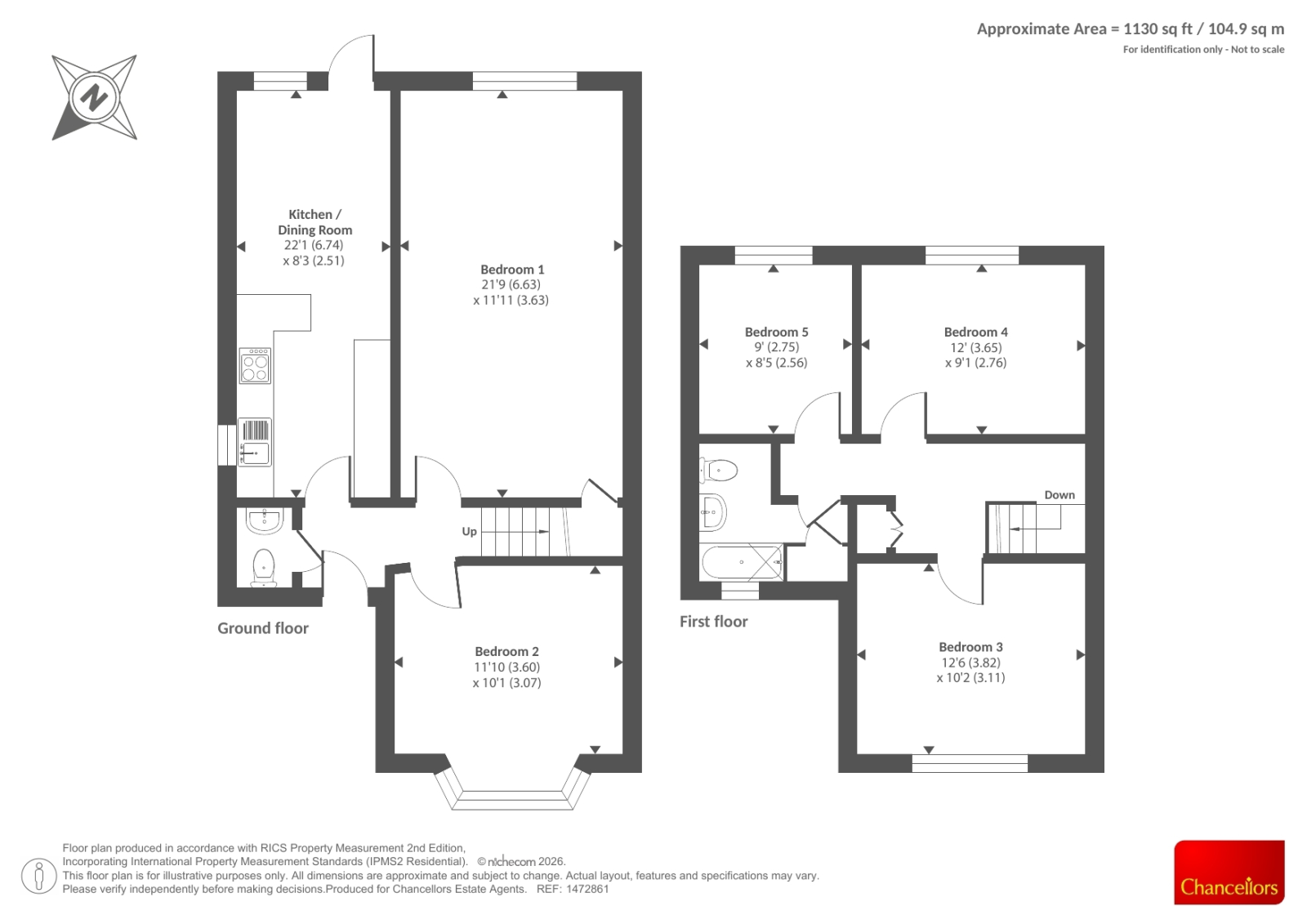21, Dene Road, Oxford floorplan