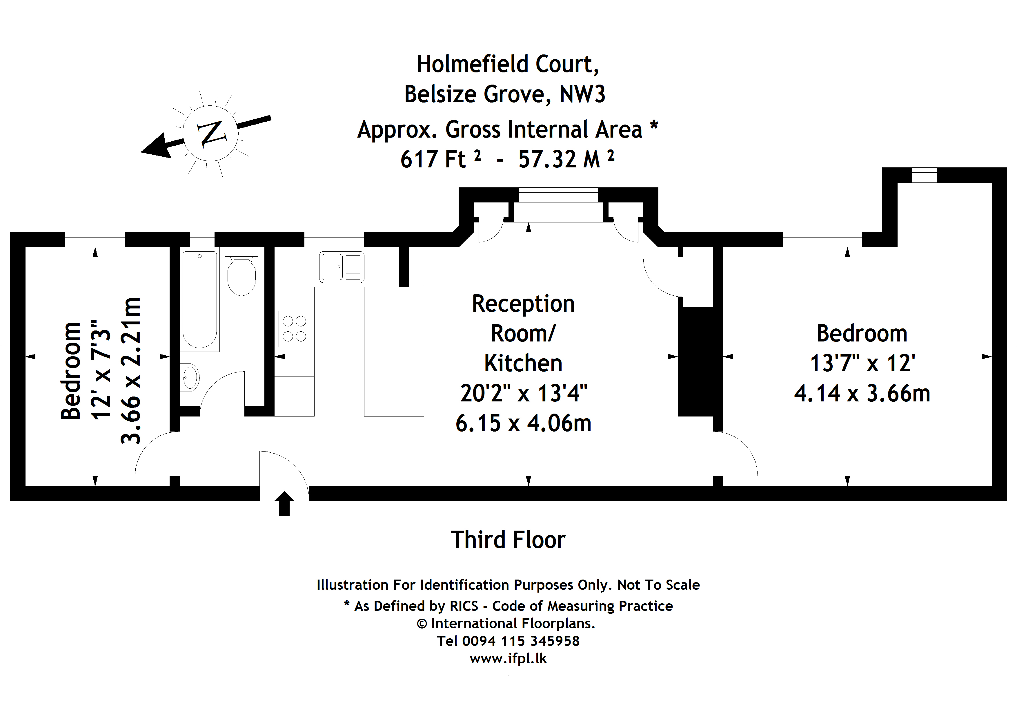 81 Holmefield Court,, Belsize Grove, London floorplan