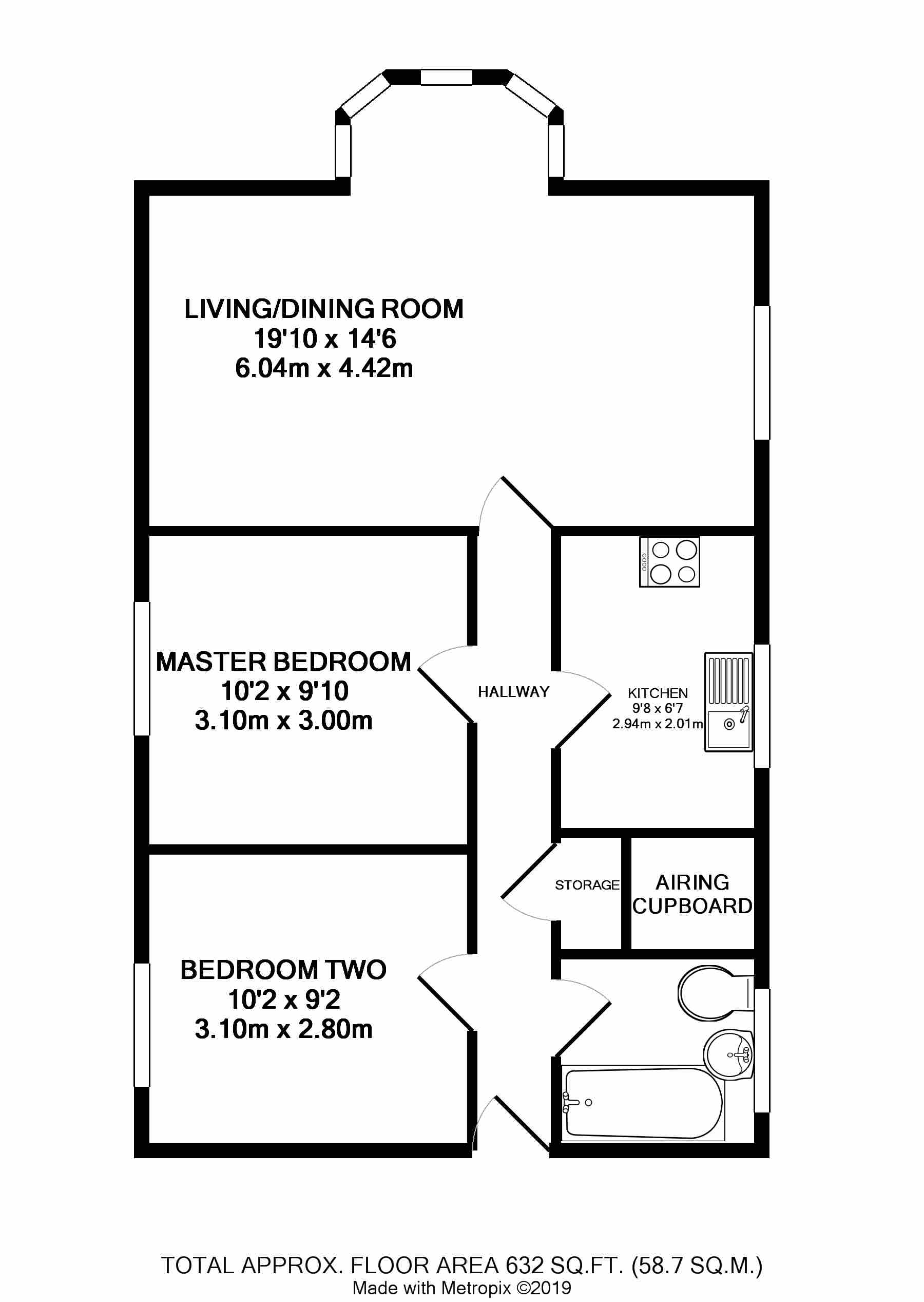 2 Bedrooms Flat to rent in Sherwood House, Rembrandt Way, Reading, Berkshire RG1