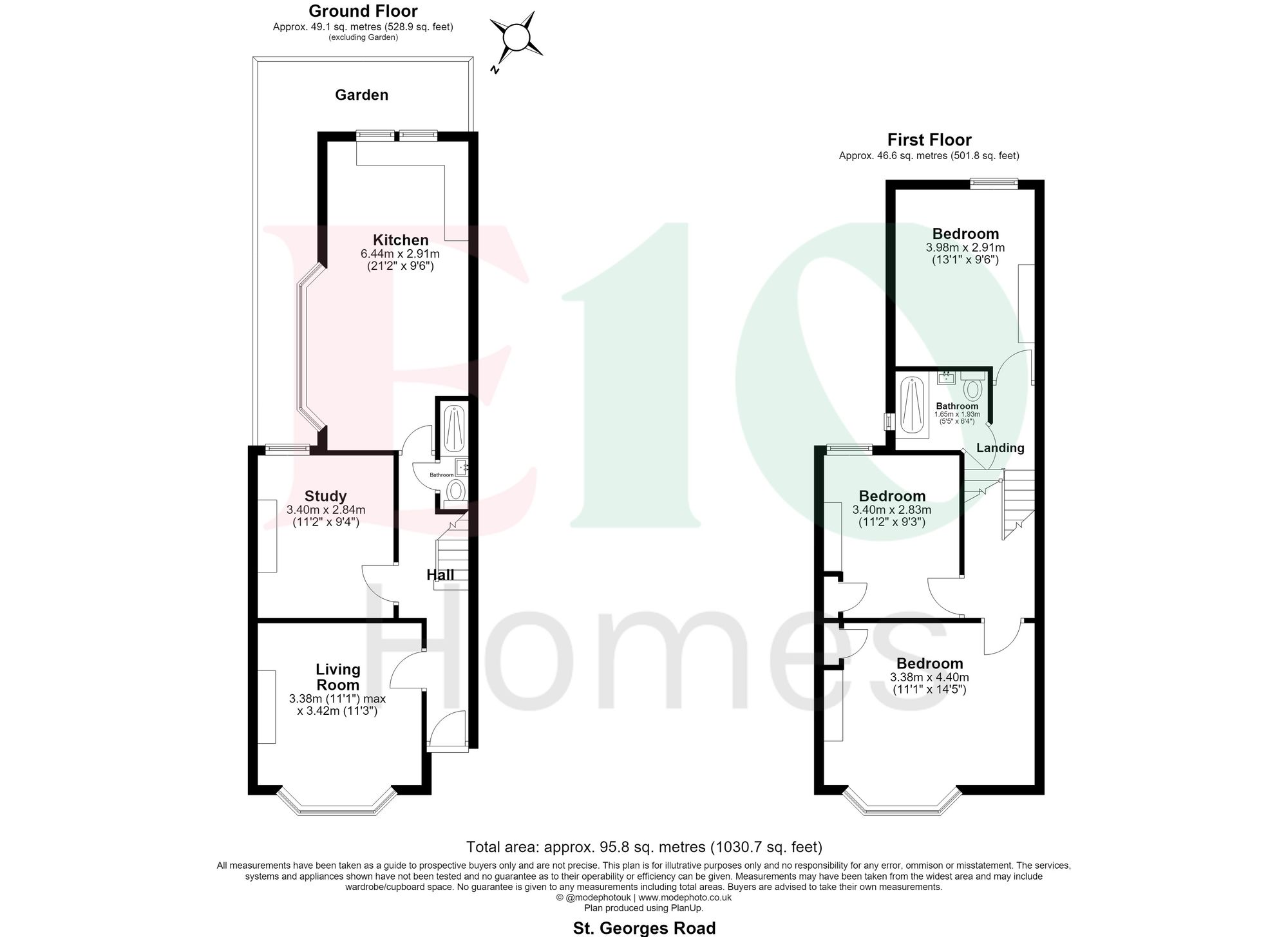 118 St. Georges Road, London floorplan