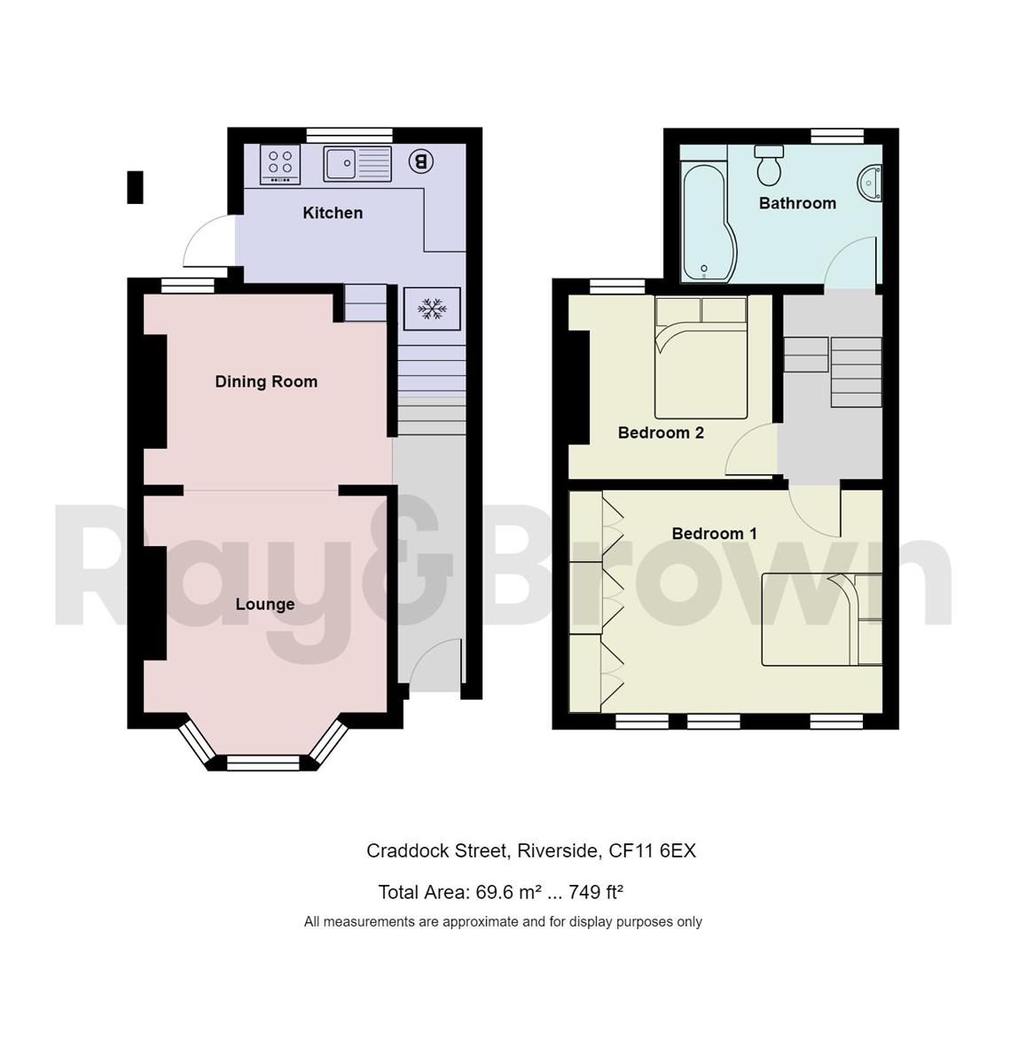 Craddock Street, Cardiff CF11, 2 bedroom terraced house for sale