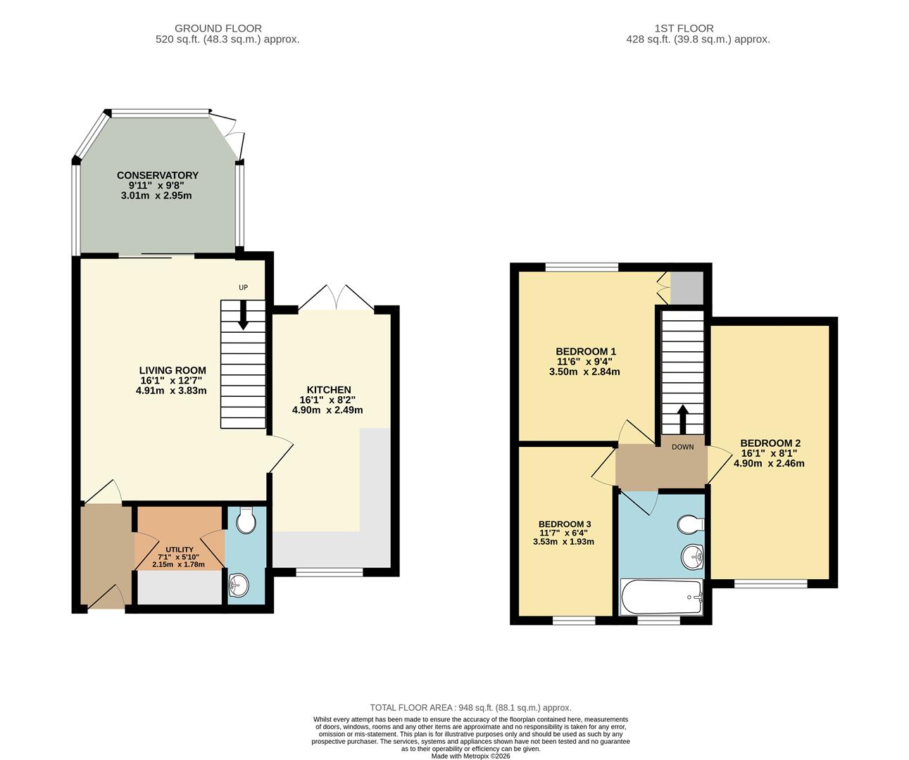21, Mandalay Drive, Worcester floorplan