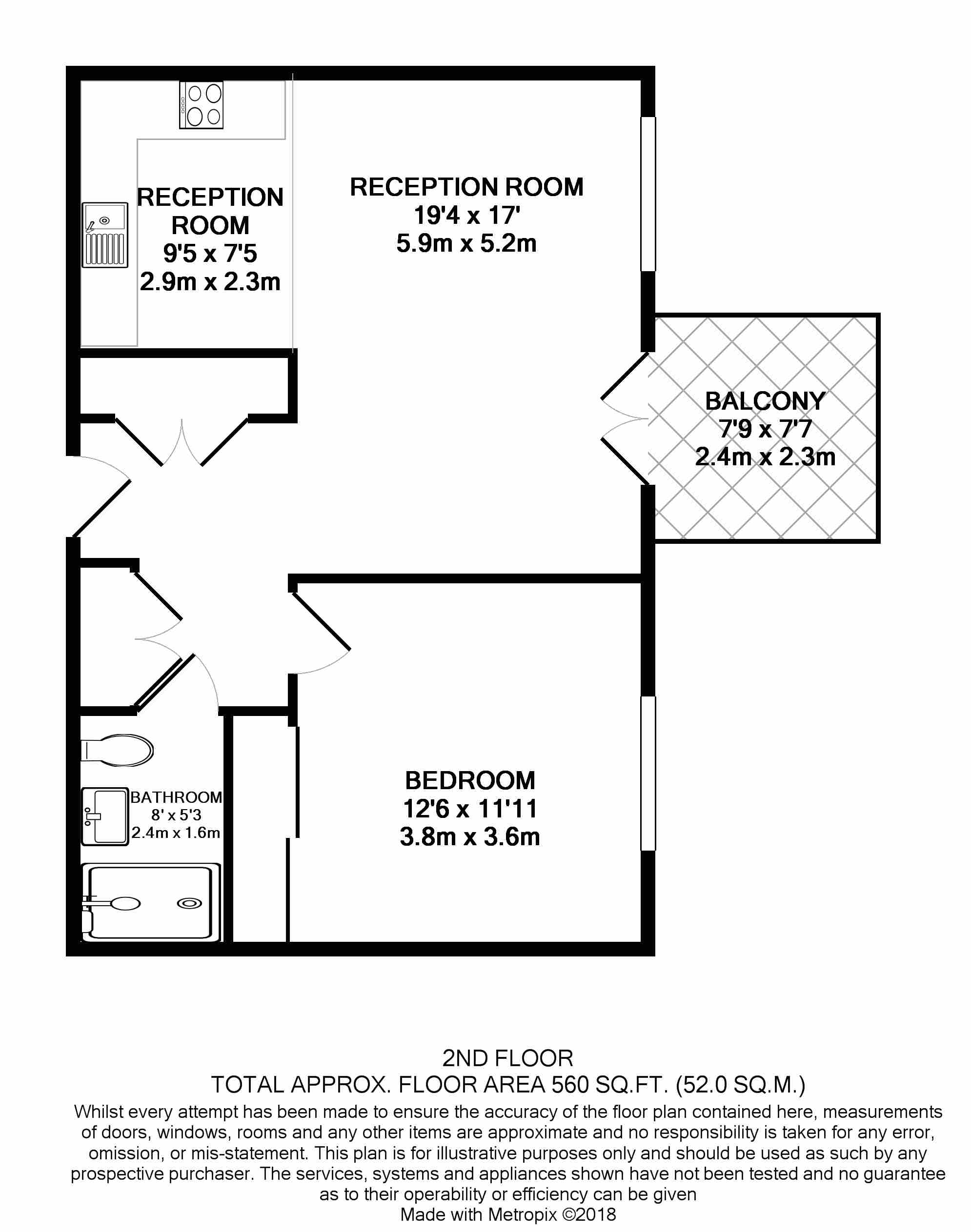 1 Bedrooms Flat to rent in London, London SW8