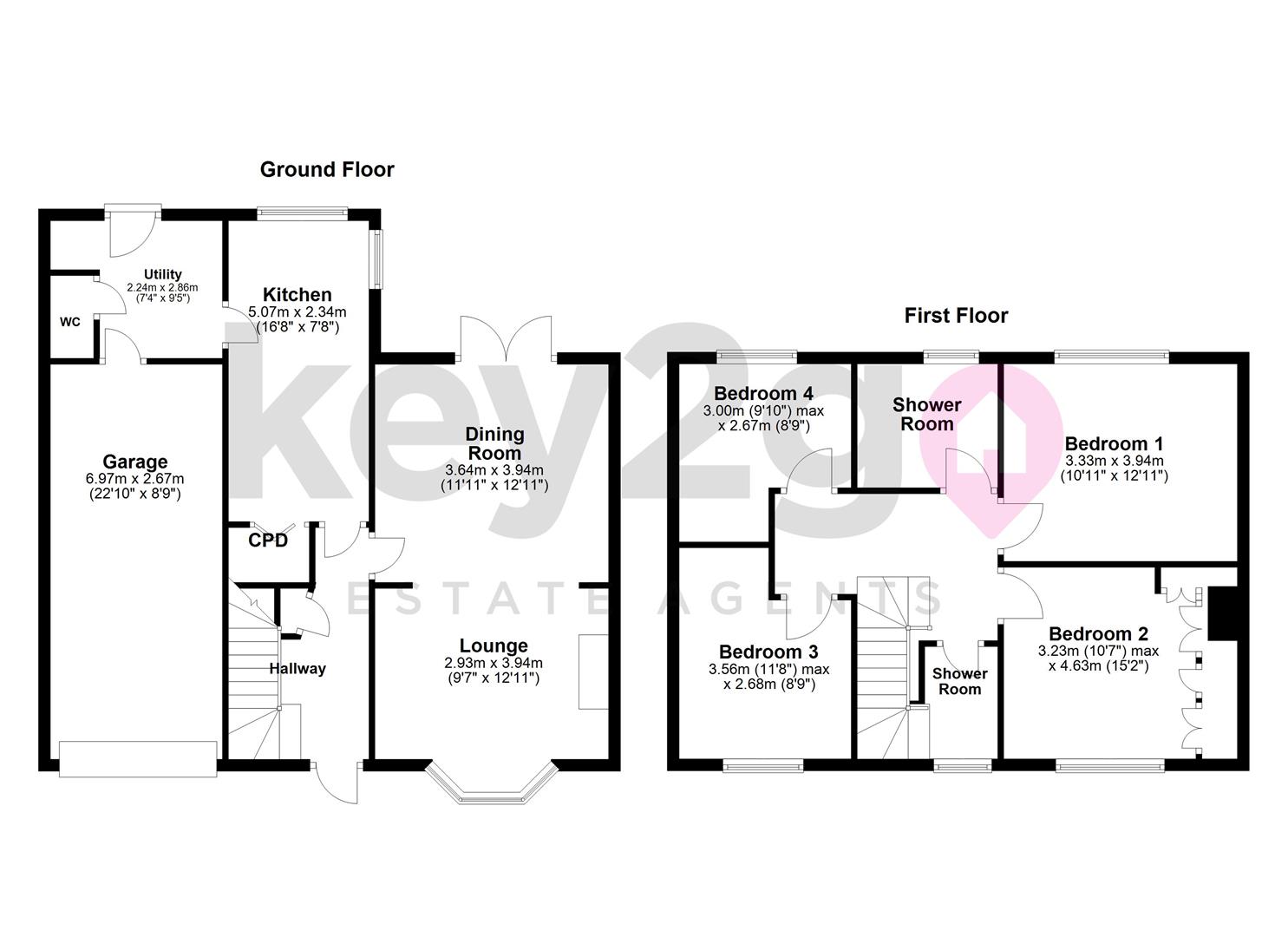 107, Ridgeway Road, Sheffield floorplan