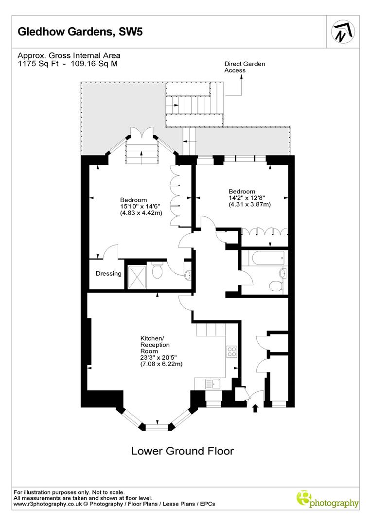 The Garden Flat 5, 7, Gledhow Gardens, London floorplan