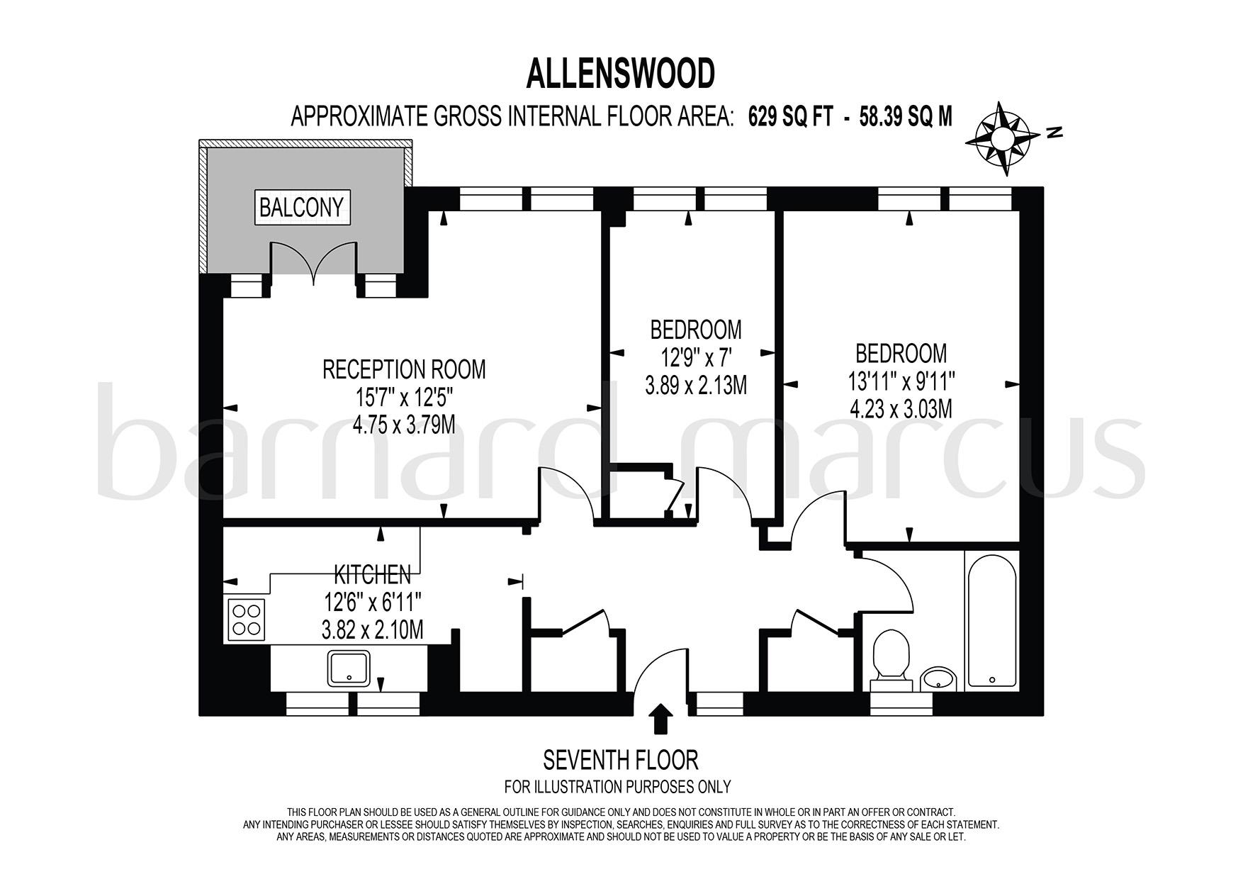 54 Allenswood, Albert Drive, London floorplan