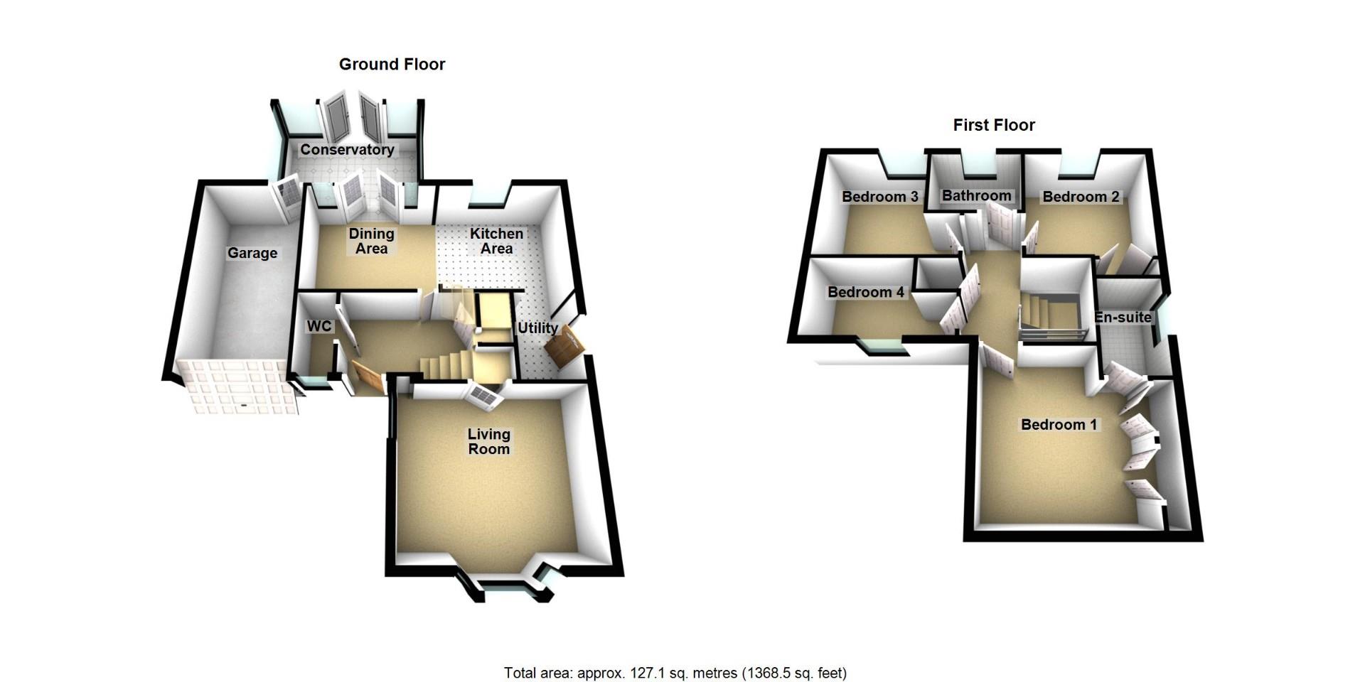 17, The Covers, Morpeth floorplan
