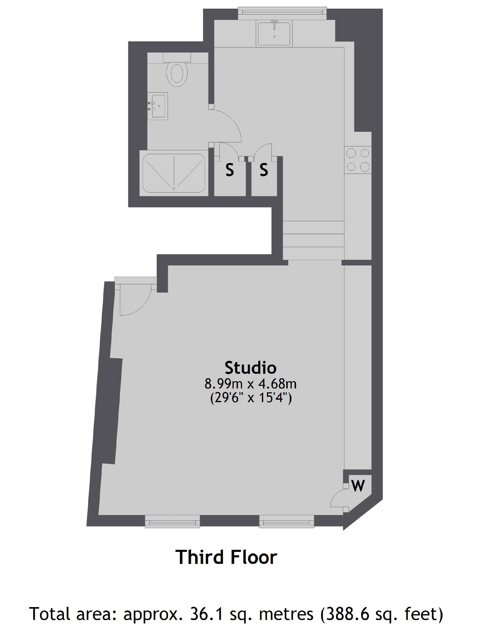 Flat 3, 162, Clerkenwell Road, London floorplan