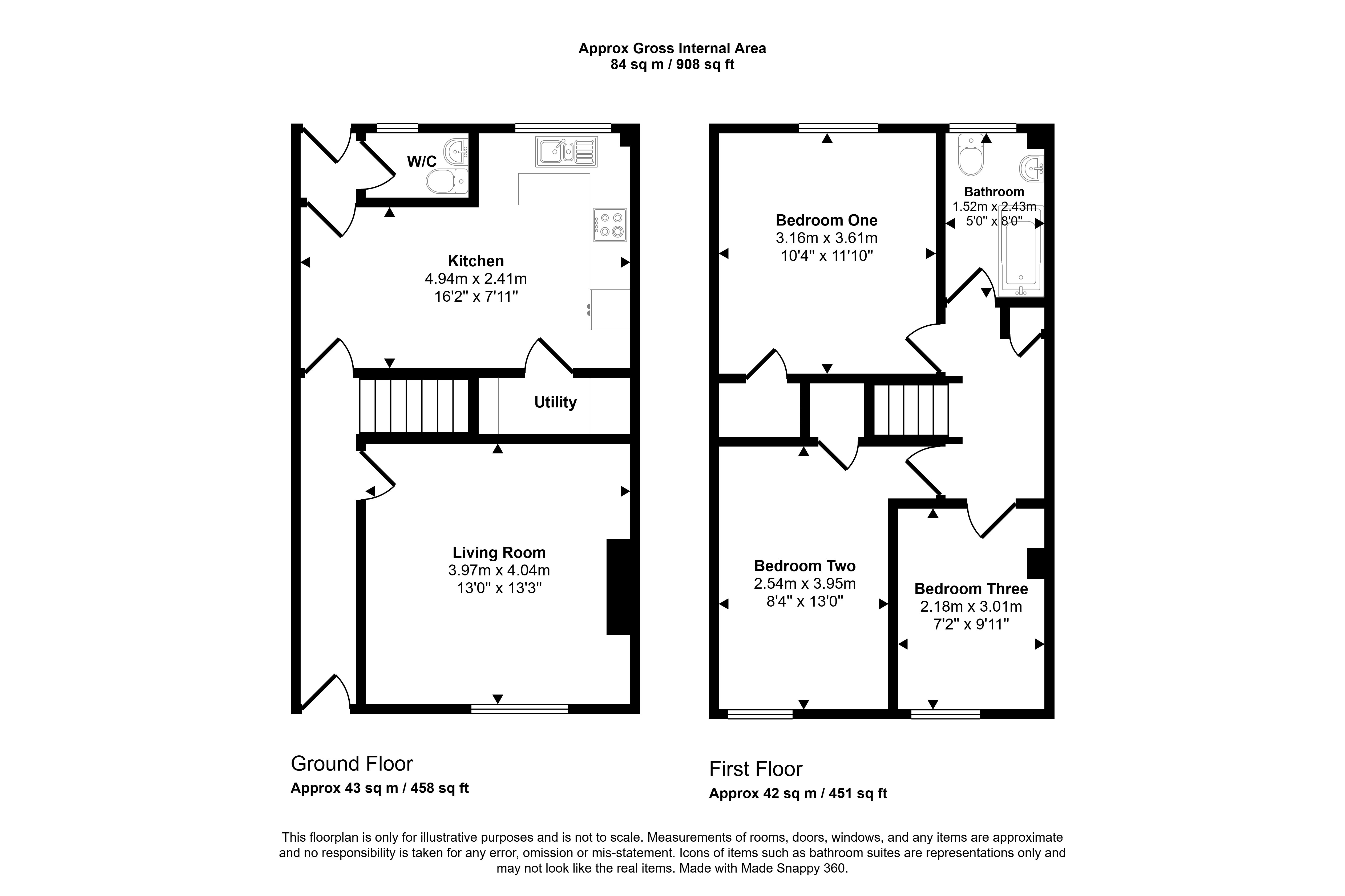 14, Macbeth Walk, Peterlee floorplan