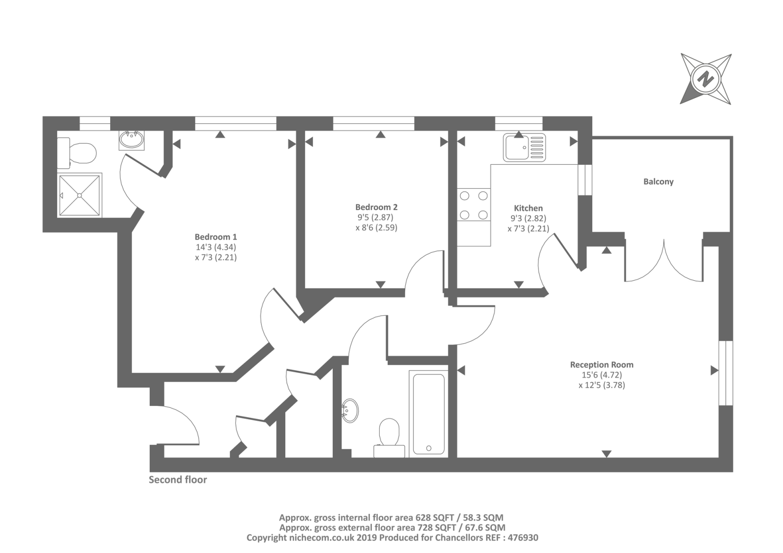 2 Bedrooms Flat for sale in Peddle Court, High Wycombe, Buckinghamshire HP11