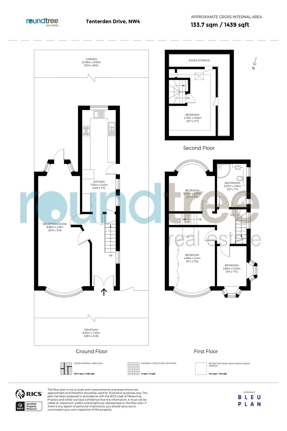 10, Tenterden Drive, Hendon floorplan