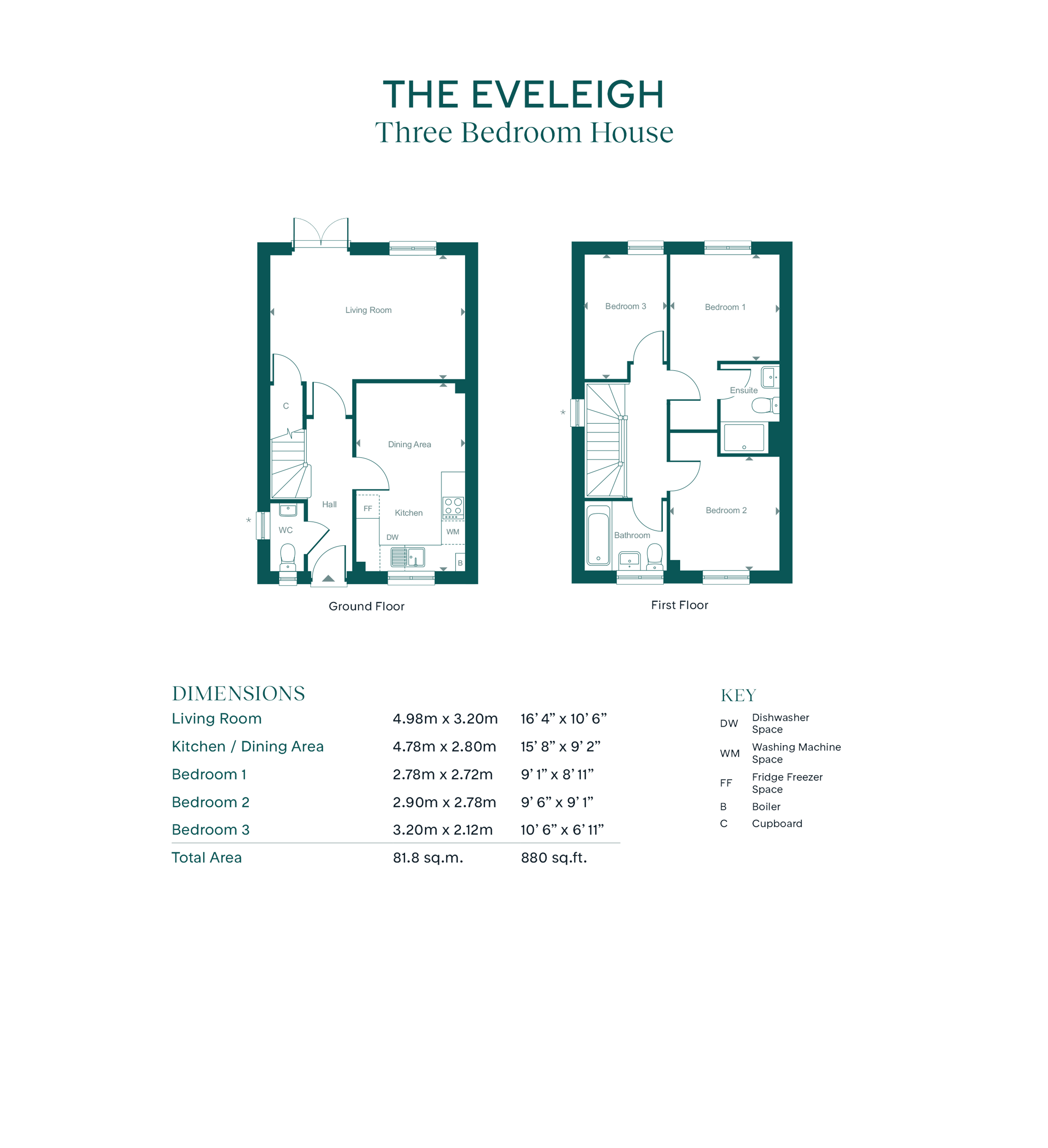 7 Saturn Close - Eveleigh 1mrf, Leaf Living at Westwood Point, Margate, Kent, CT9, kent floorplan