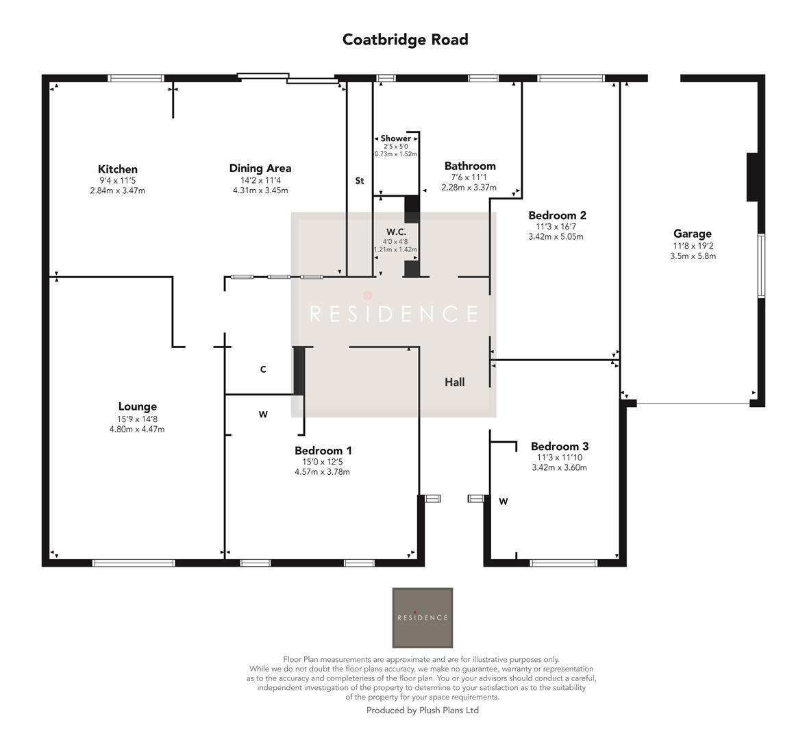 127, Coatbridge Road, Airdrie floorplan