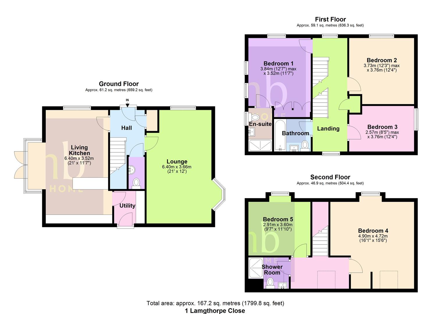 1, Langthorpe Close, Hessle floorplan