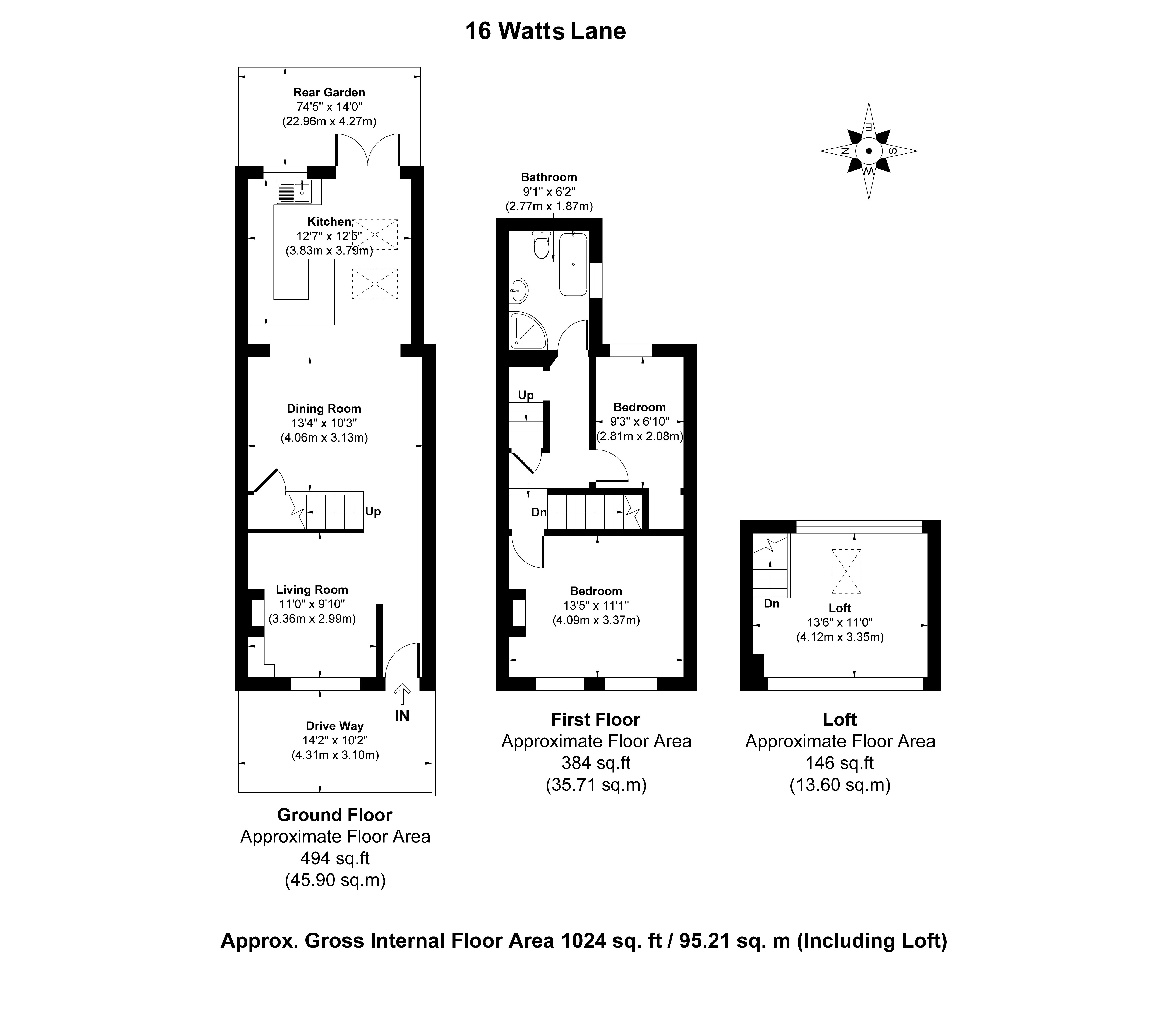 16, Watts Lane, Teddington floorplan