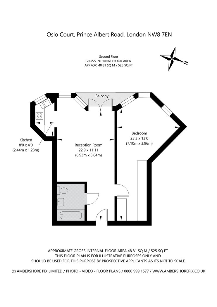 Oslo Court, St John's Wood floorplan