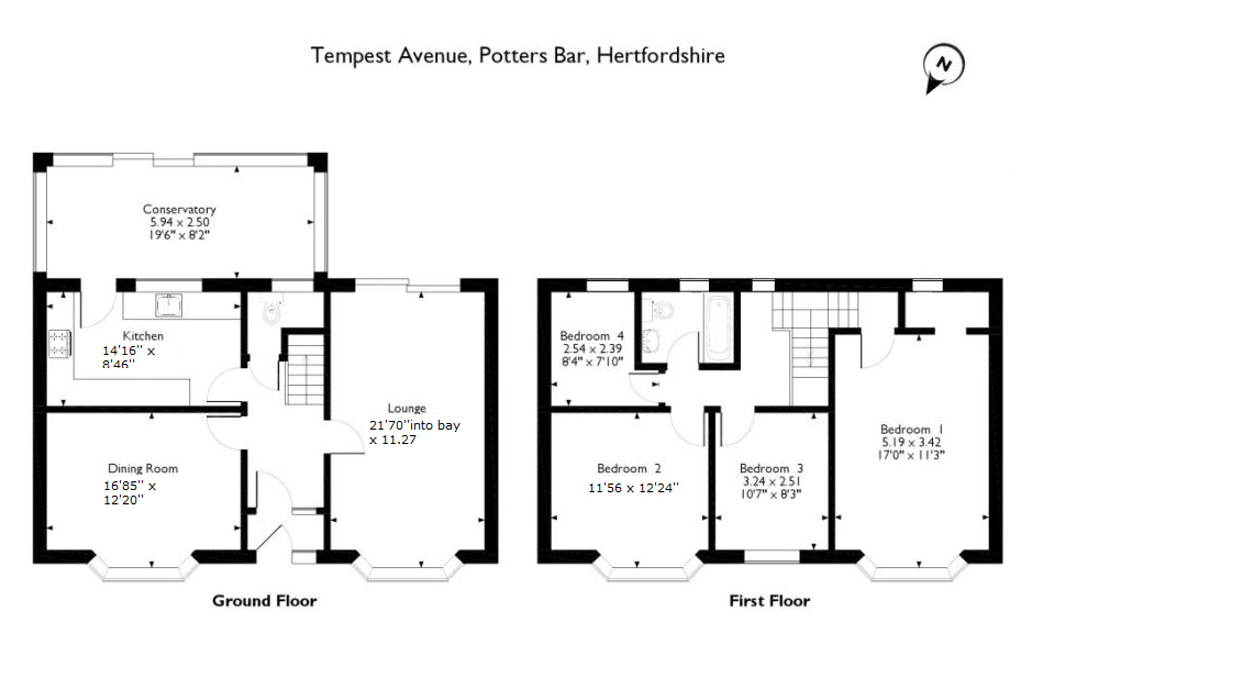 55, Tempest Avenue, Potters Bar floorplan