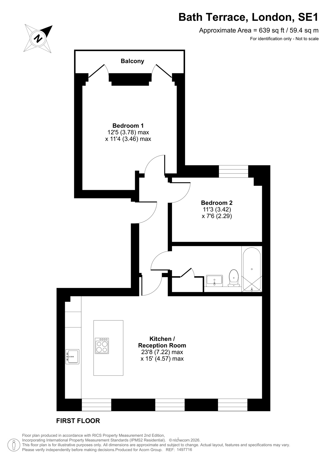 Flat 3, 29A,, Bath Terrace, London floorplan