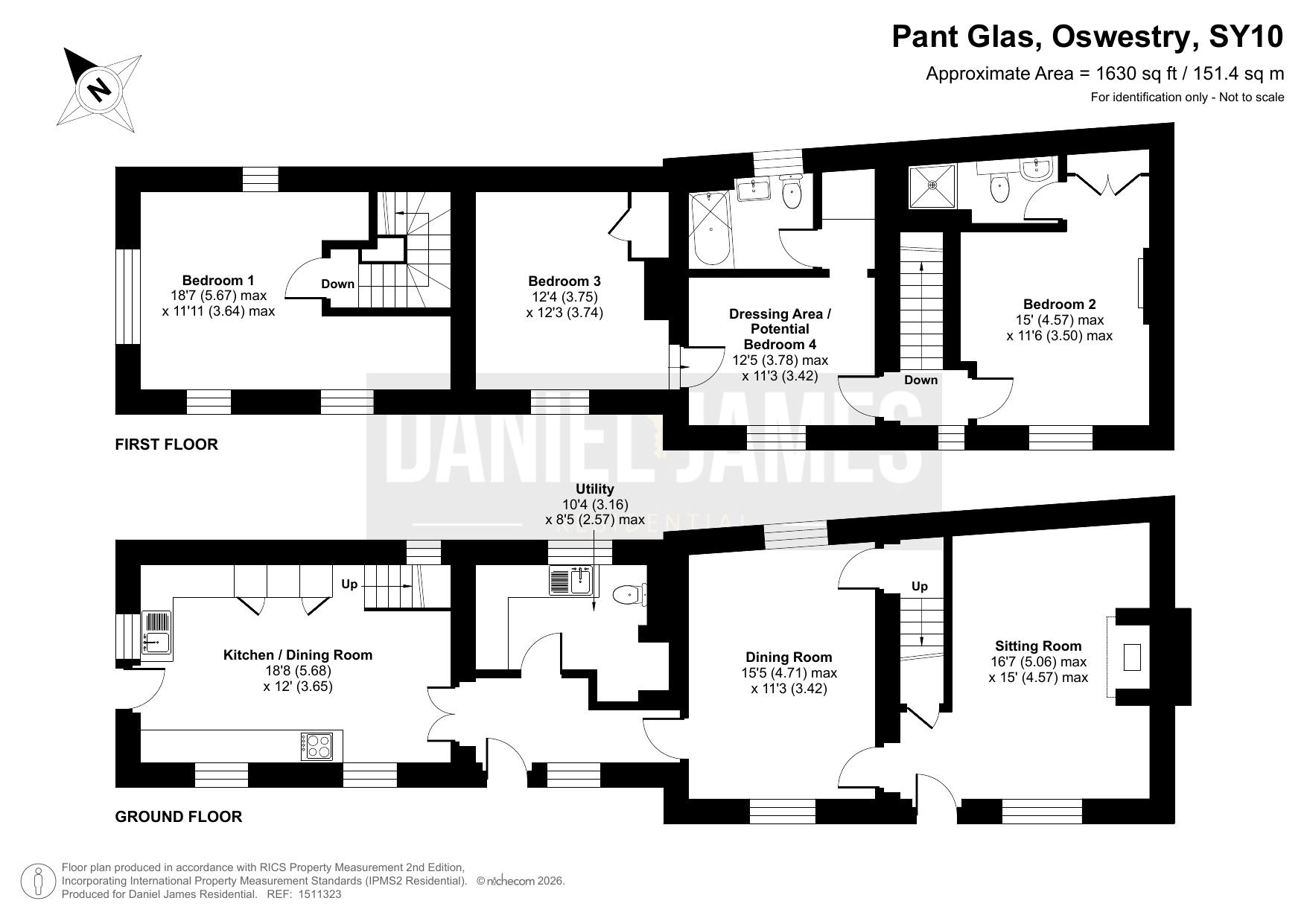 9 Pant Glas, Oswestry floorplan