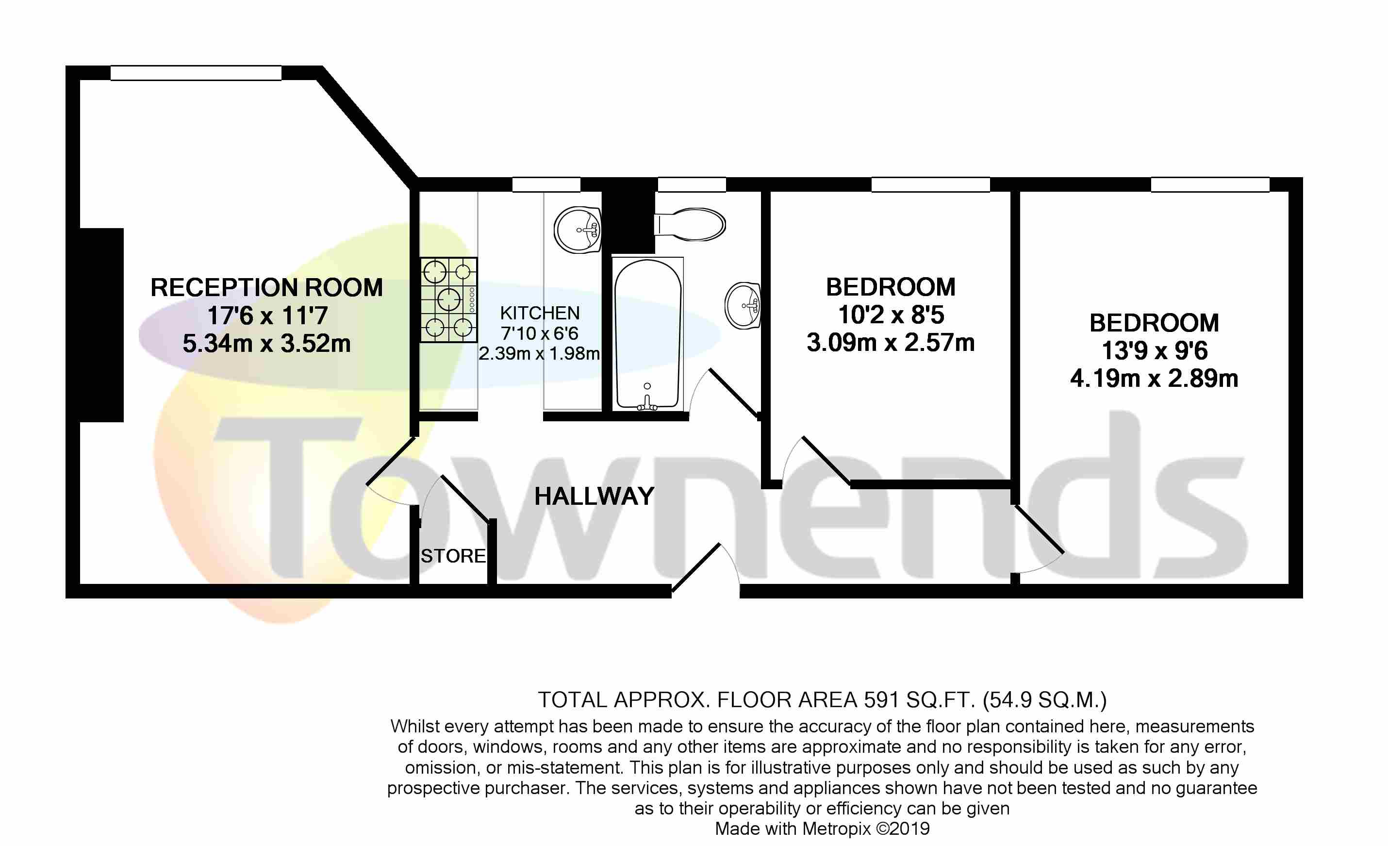 2 Bedrooms Flat for sale in Park Hill Court, Addiscombe Road, Croydon CR0