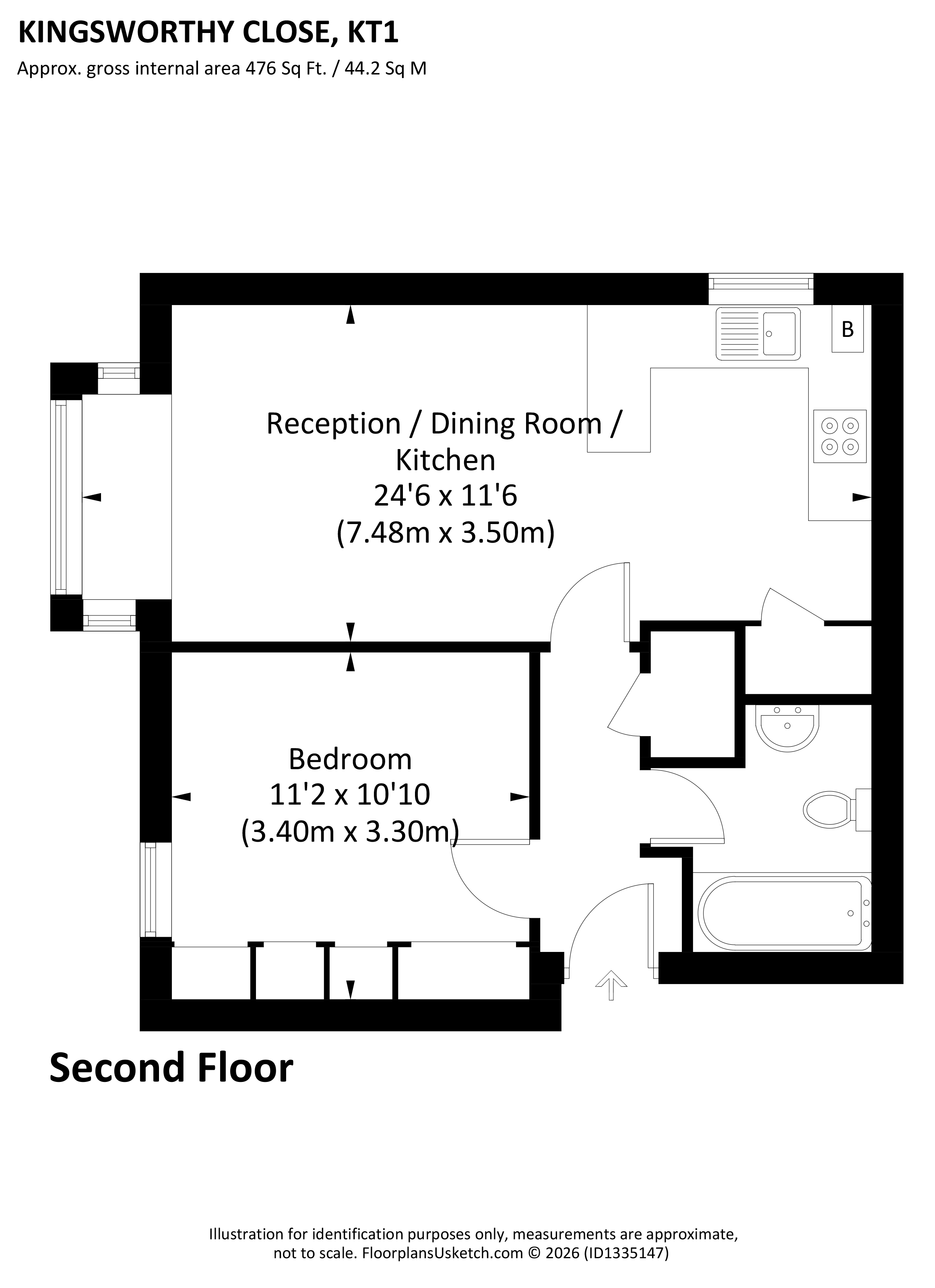 77, Kingsworthy Close, Kingston upon Thames floorplan