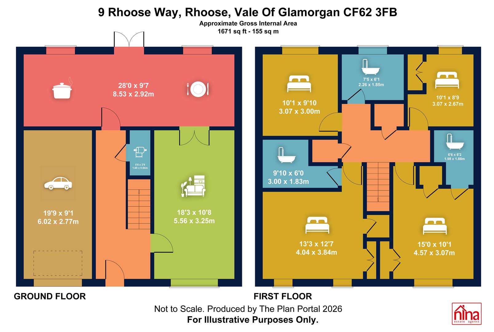9, Rhoose Way, Barry floorplan
