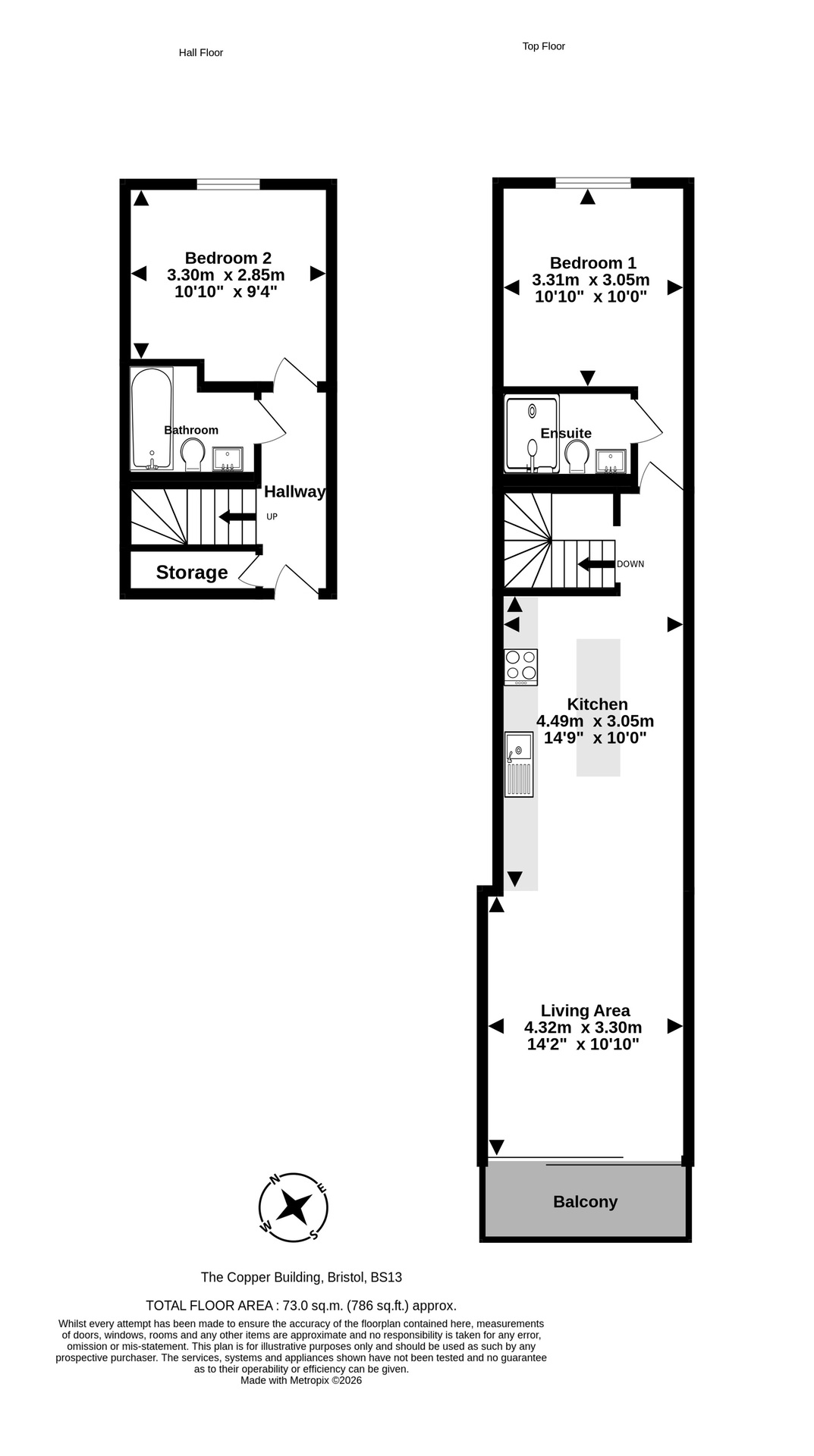Apartment 636  Copper Building, Bristol floorplan