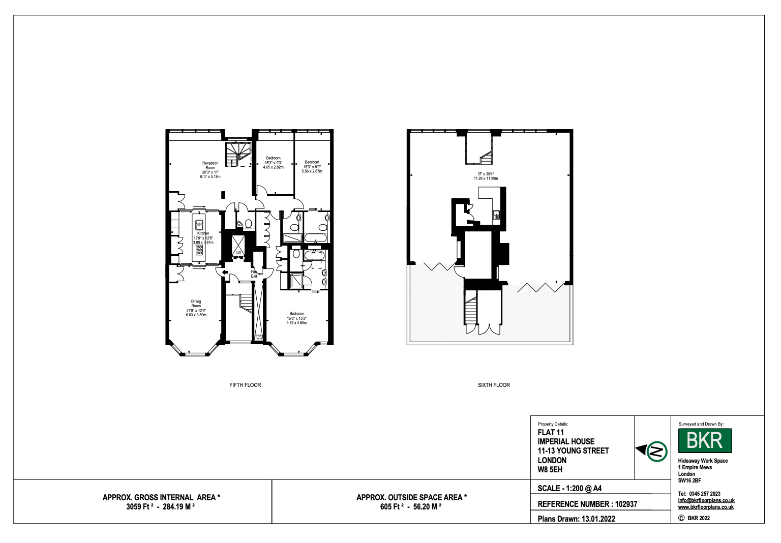 Imperial House 11-13,Flat 11 - Penthouse, Young Street, London floorplan