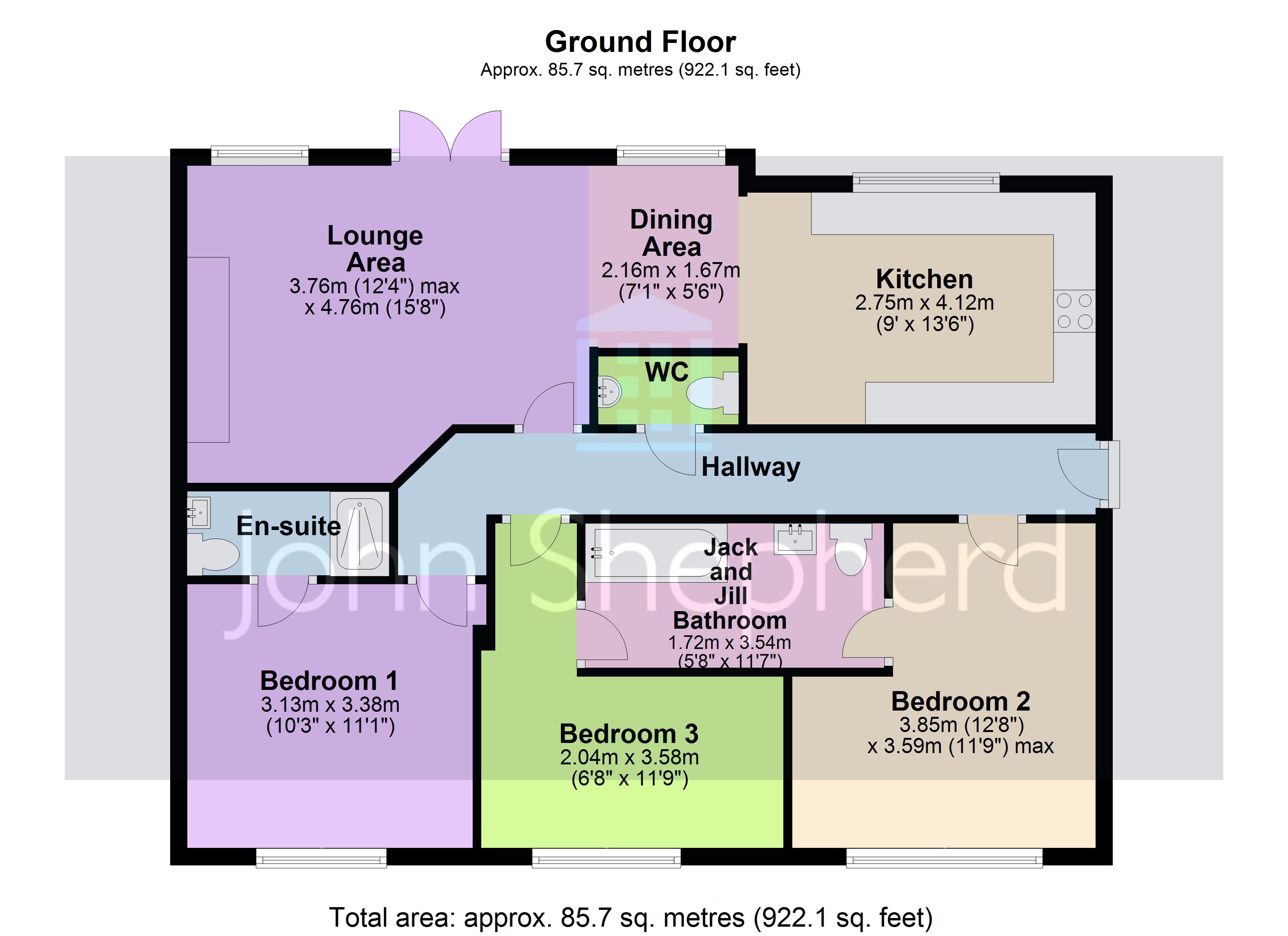 12, Mount Close, Staffordshire floorplan