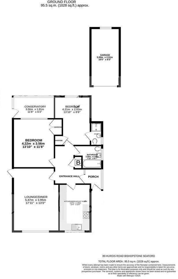 89, Hurdis Road, Seaford floorplan